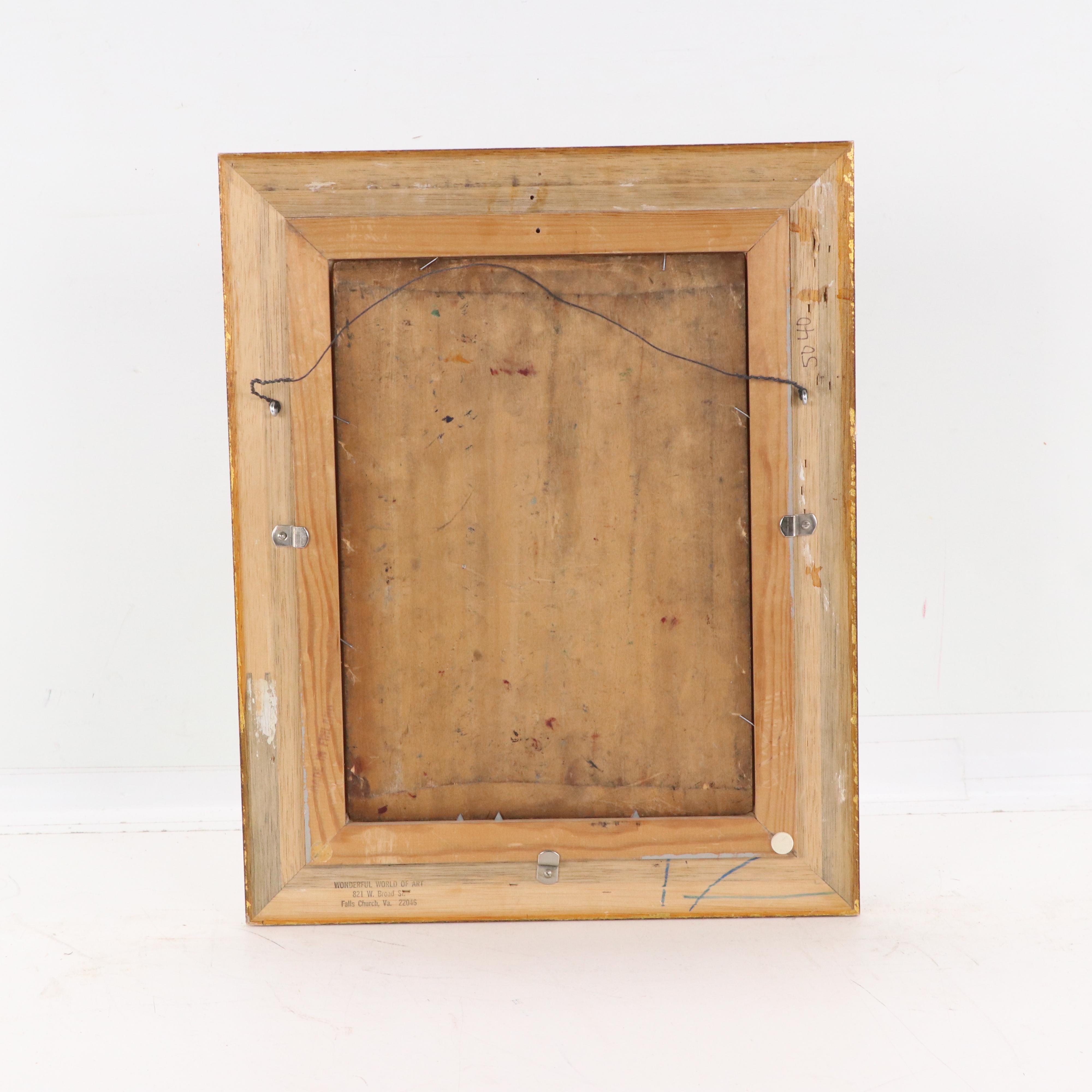 Interior Scene Oil Painting, Early 20th Century