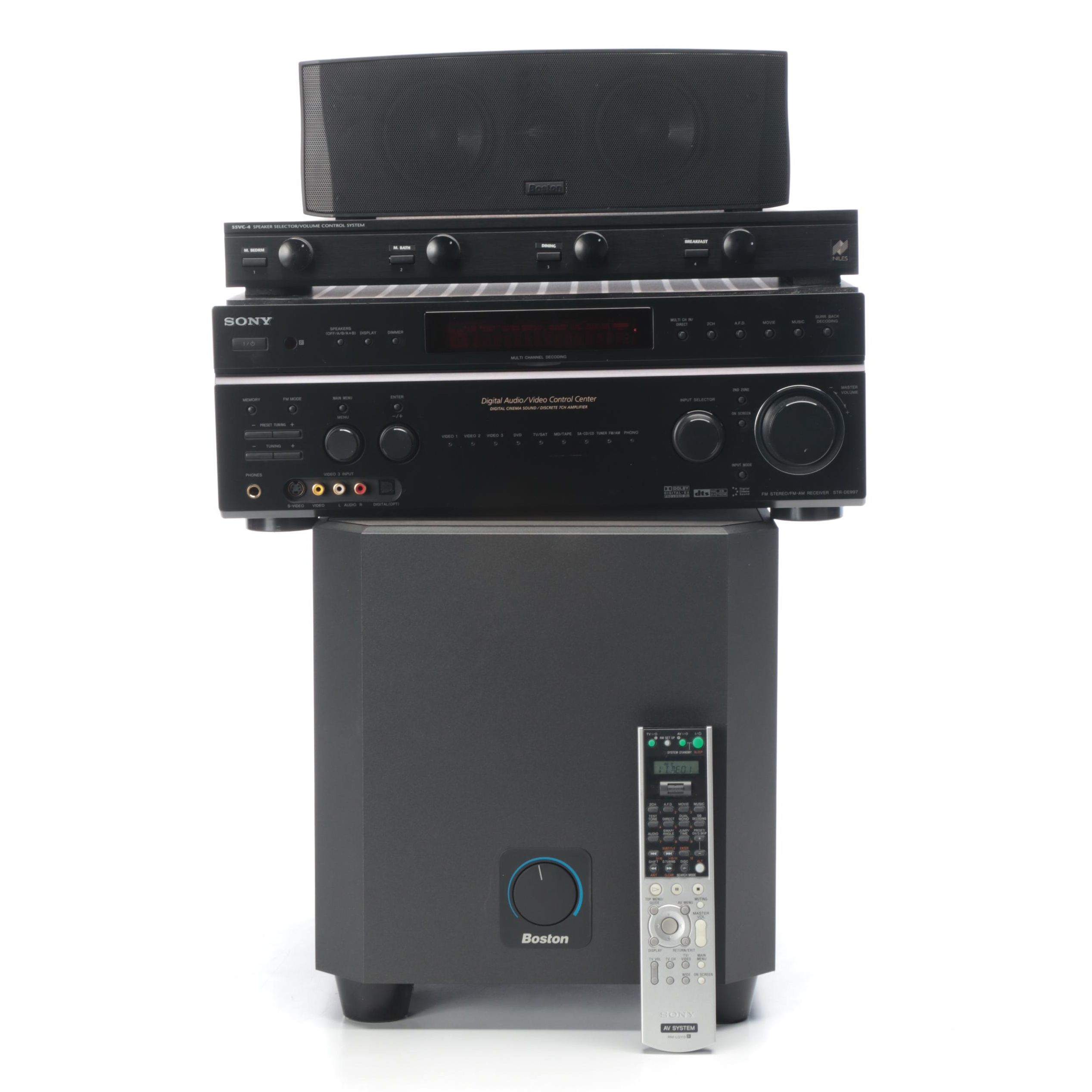 Sony Digital A/V Control Center, Niles Speaker Control System, Boston Speakers