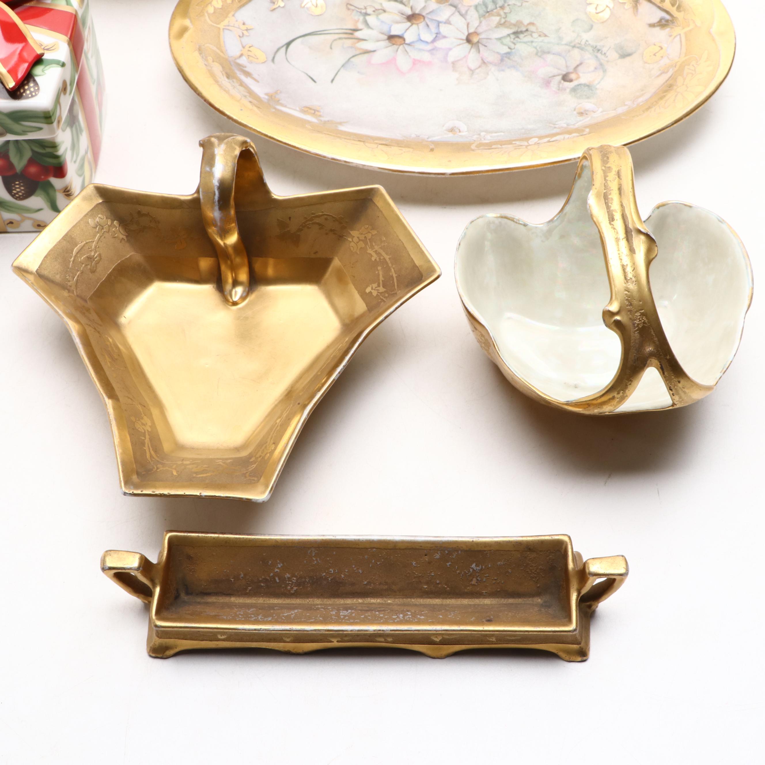 Tiffany & Co. "Tiffany Holiday" Box with Other Porcelain Table Accessories