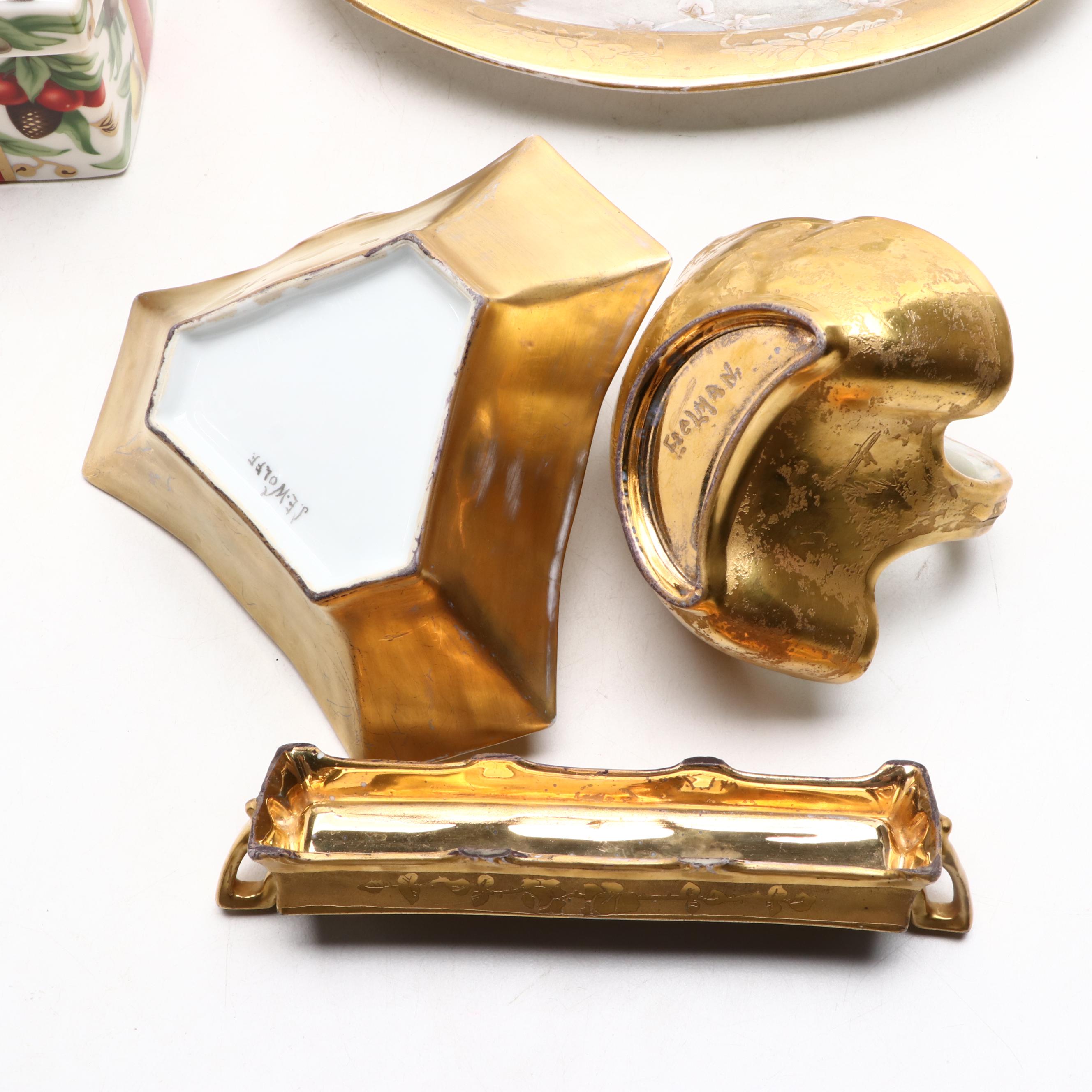 Tiffany & Co. "Tiffany Holiday" Box with Other Porcelain Table Accessories