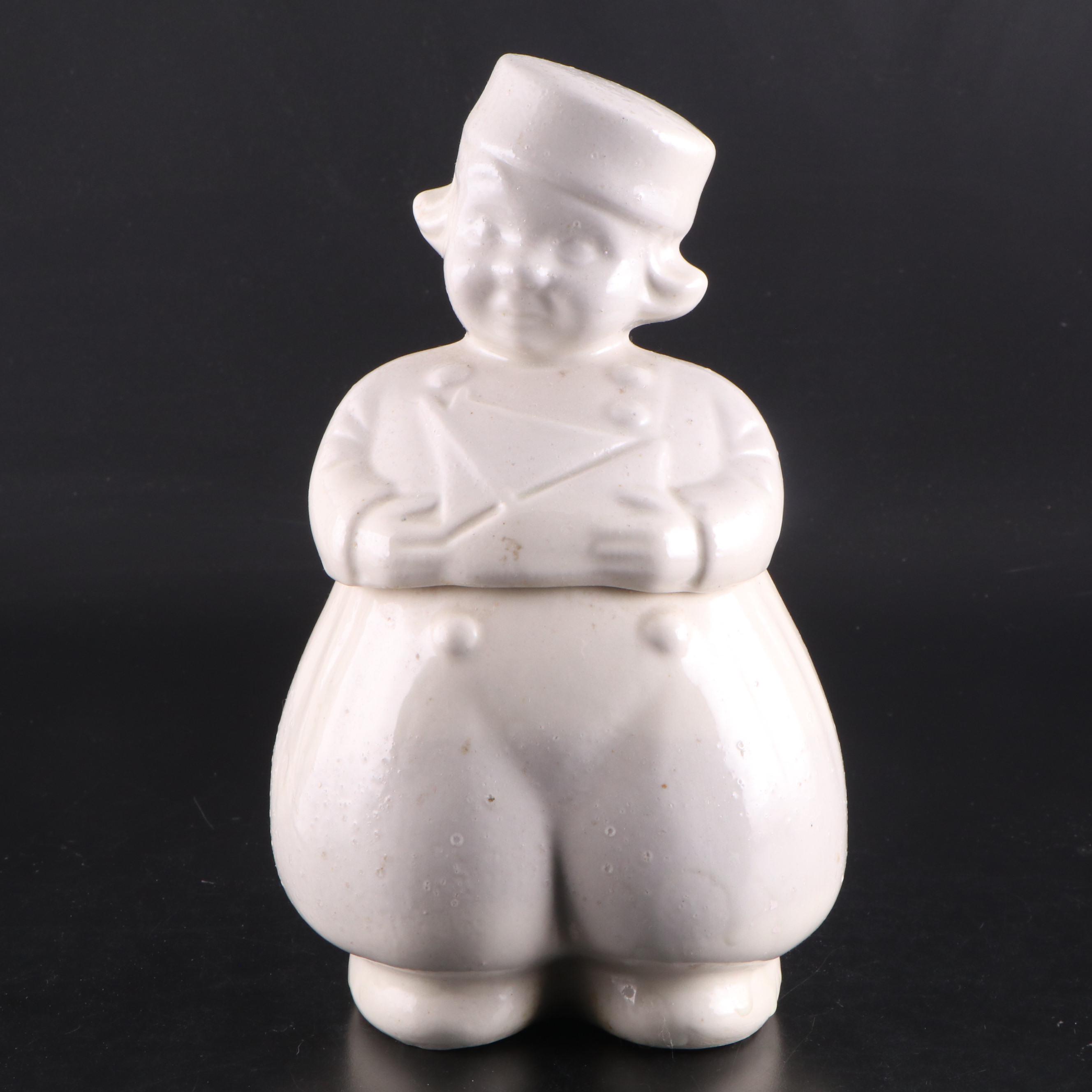 American Bisque Co. Ceramic Dutch Sailor Boy Cookie Jar, Early to Mid-20th C.