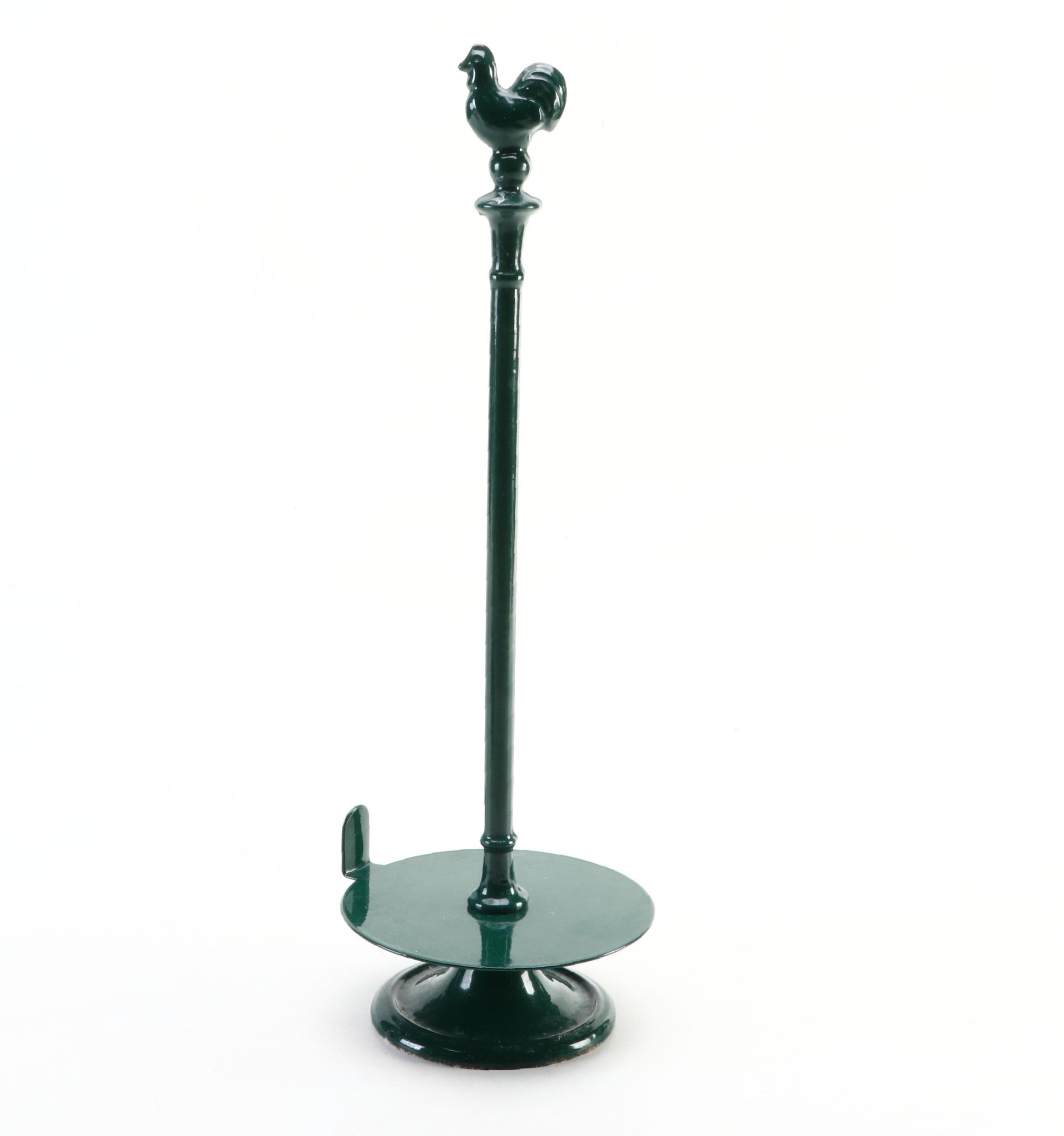 Invicta Cast Iron Rooster Paper Towel Holder with French Rooster Trivet