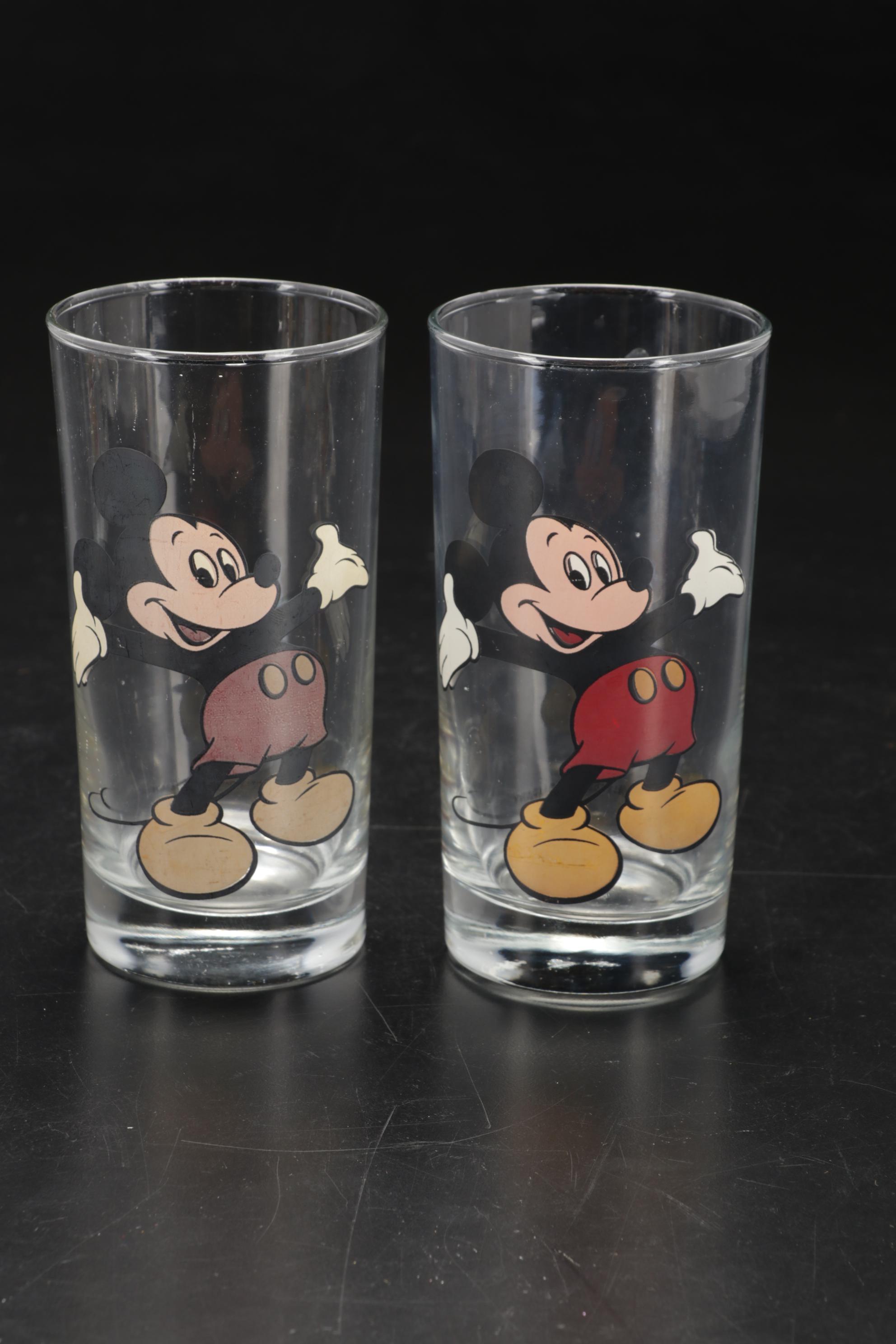 Walt Disney World 2000 Millennium Commemorative Glasses and More Mickey Mouse