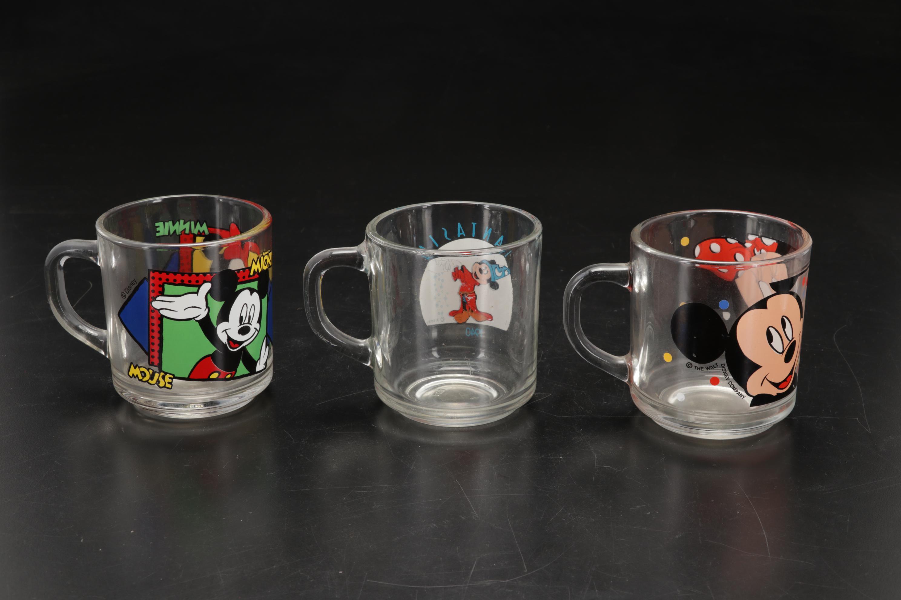 Walt Disney World 2000 Millennium Commemorative Glasses and More Mickey Mouse