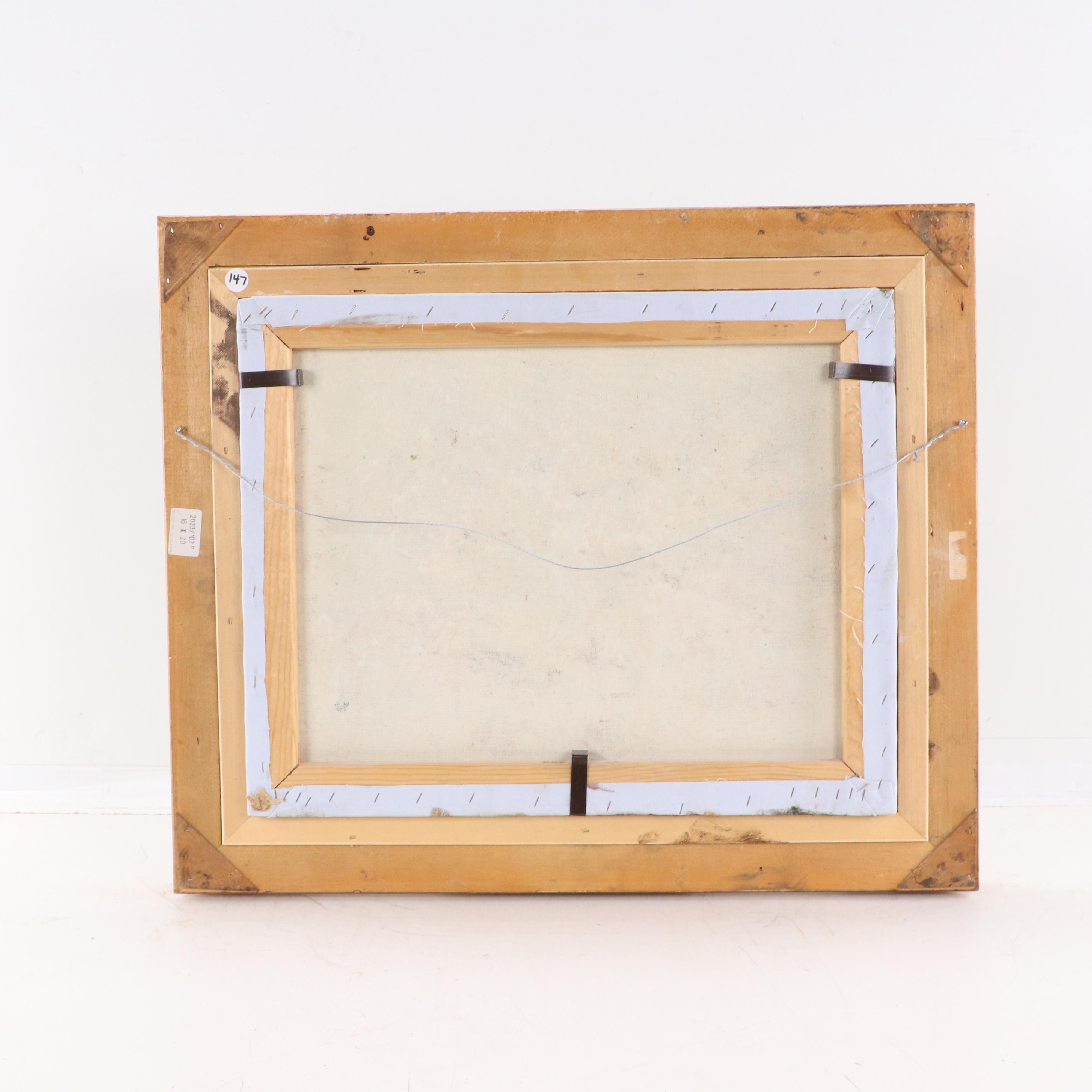 T. Denver Floral Still Life Oil Painting, Late 20th Century