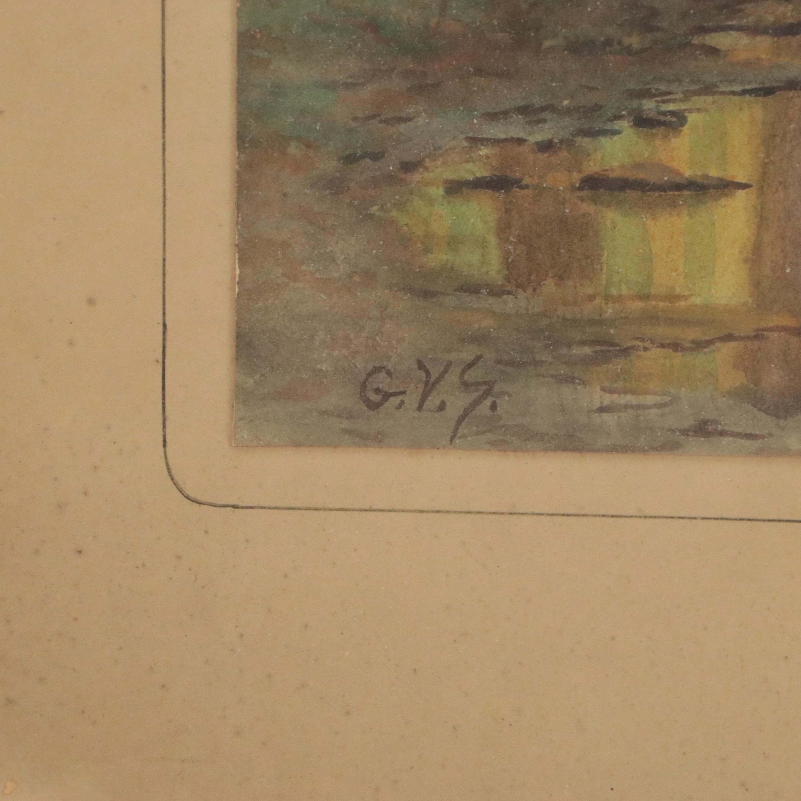 Forest Landscape Watercolor Painting