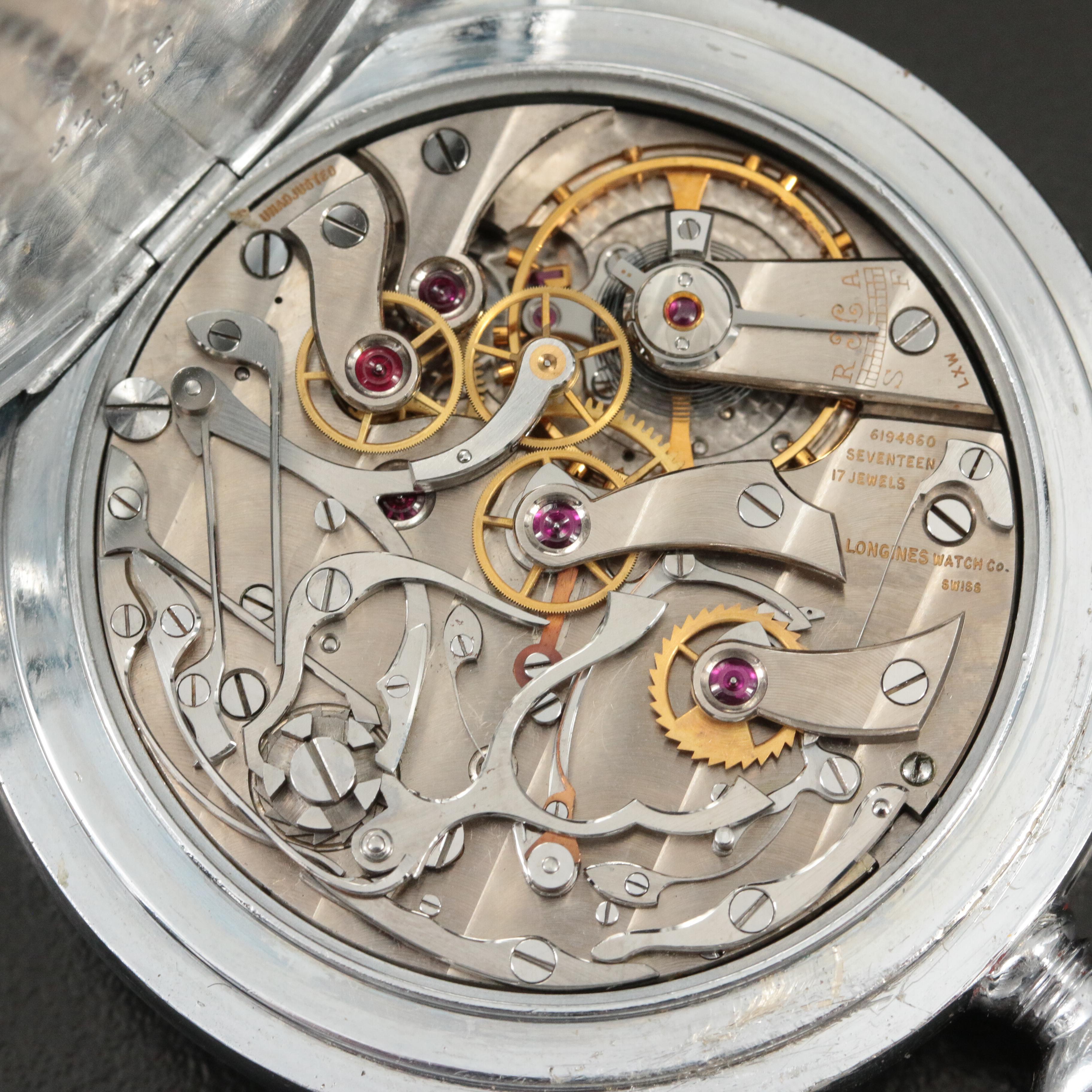 1941 Longines Open Face Pocket Watch