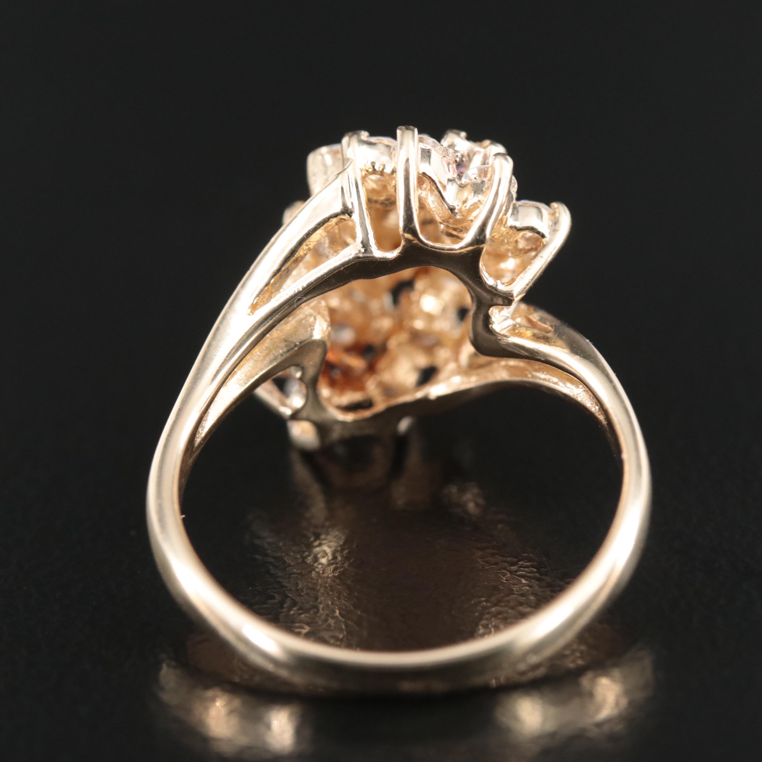 14K 1.02 CTW Diamond Bypass Ring