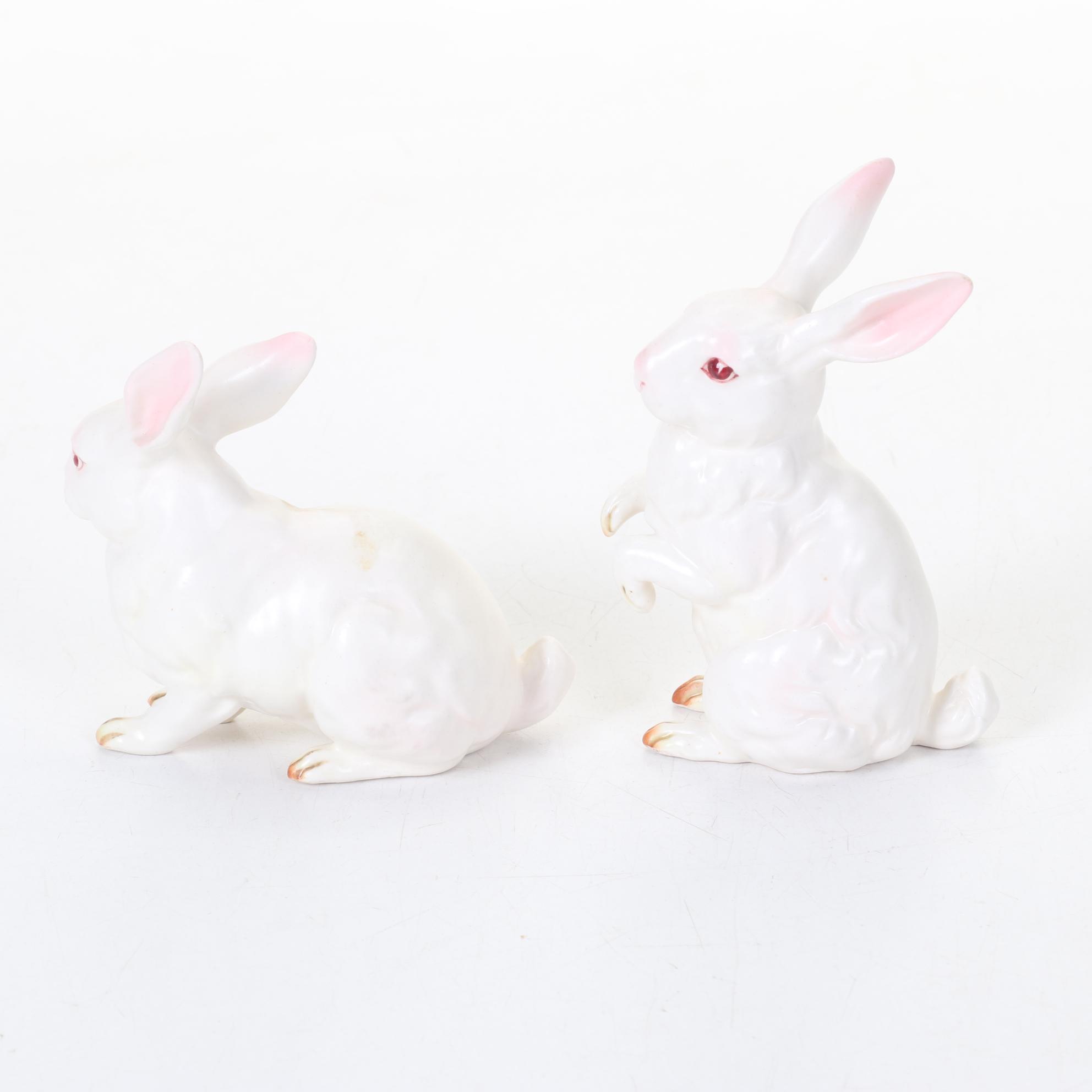 Lefton Rabbits, Royal Doulton "Bill Sykes," Occupied Japan Toby & Other Figures