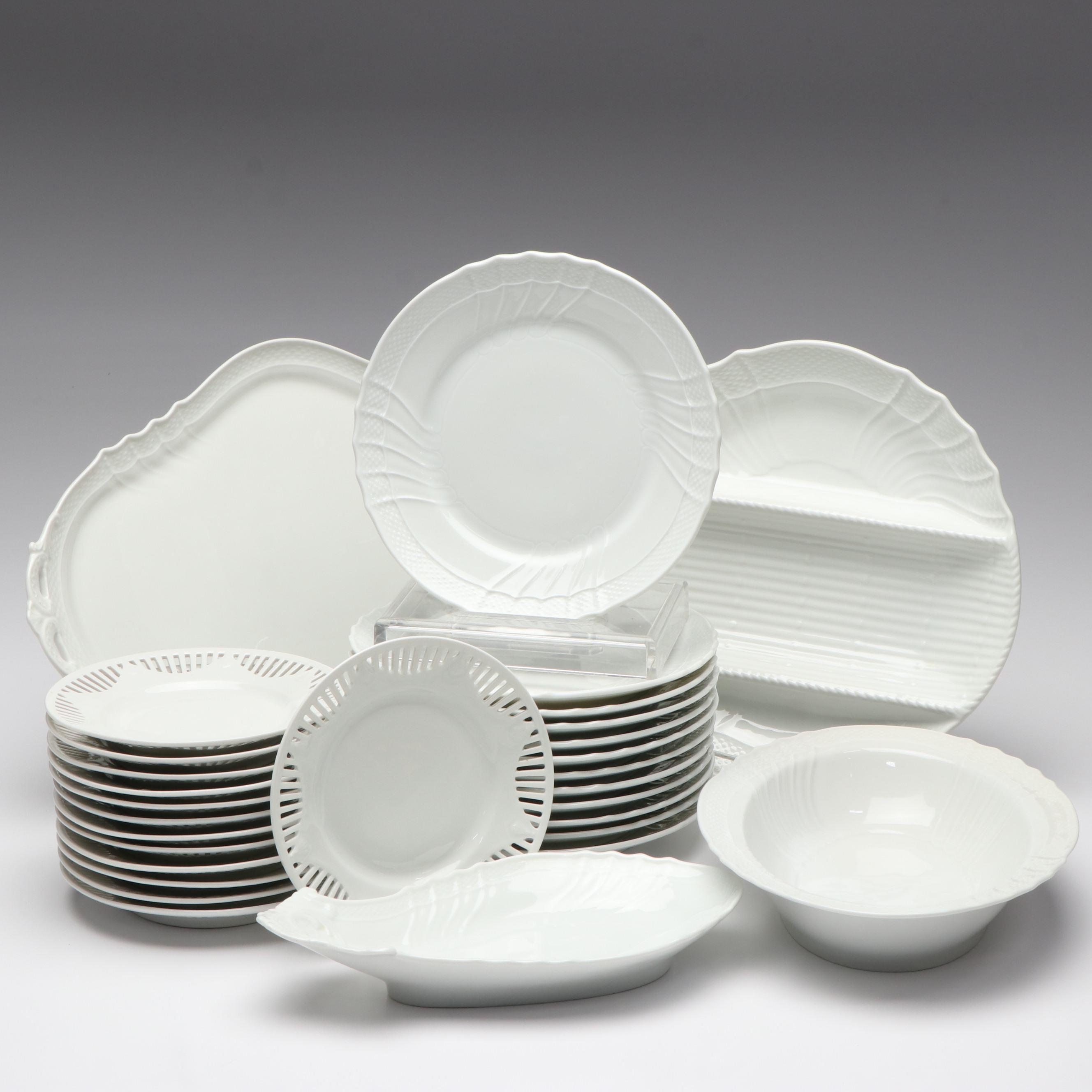 Richard Ginori "Bianco White" Porcelain Dinnerware and Other Salad Plates