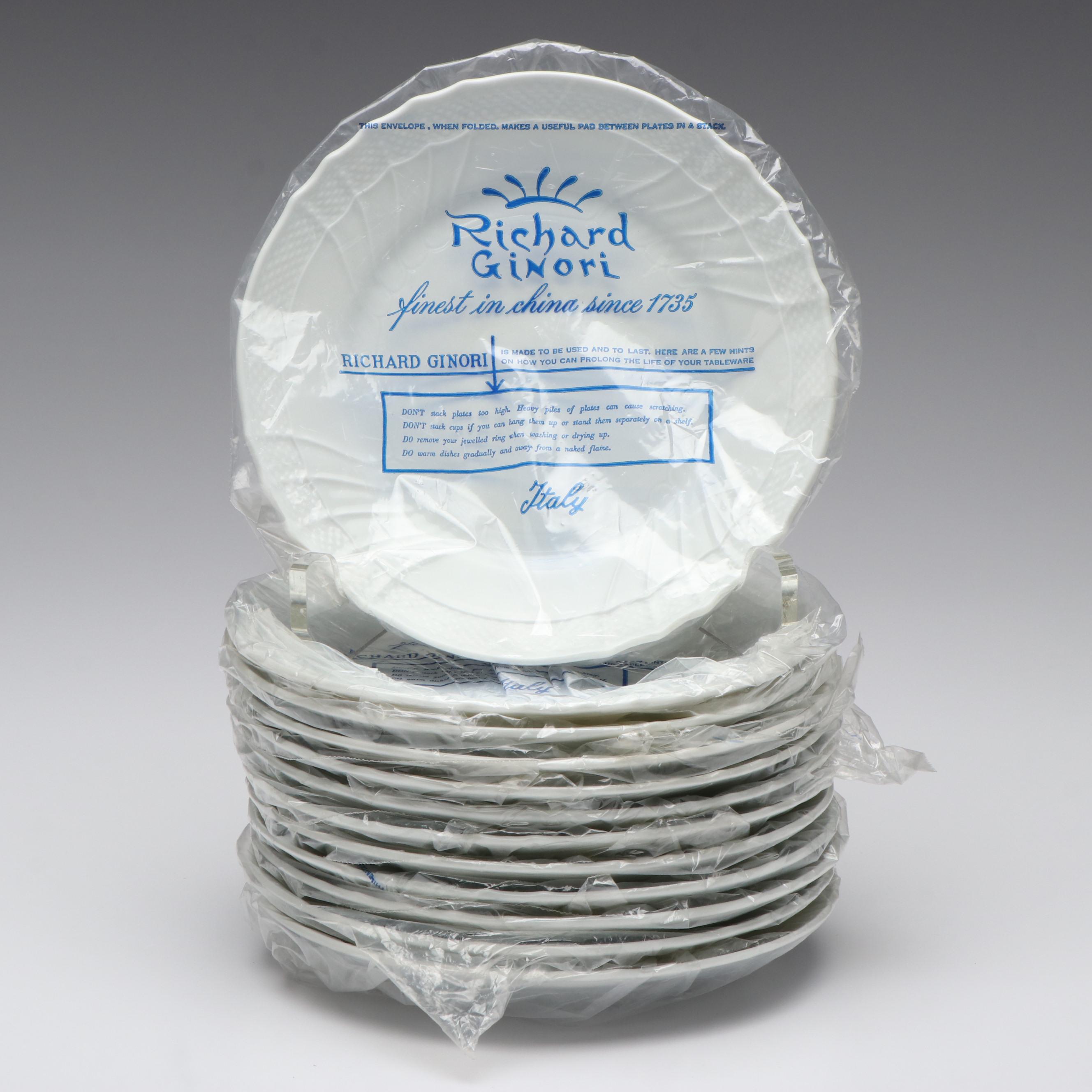 Richard Ginori "Bianco White" Porcelain Dinnerware and Other Salad Plates