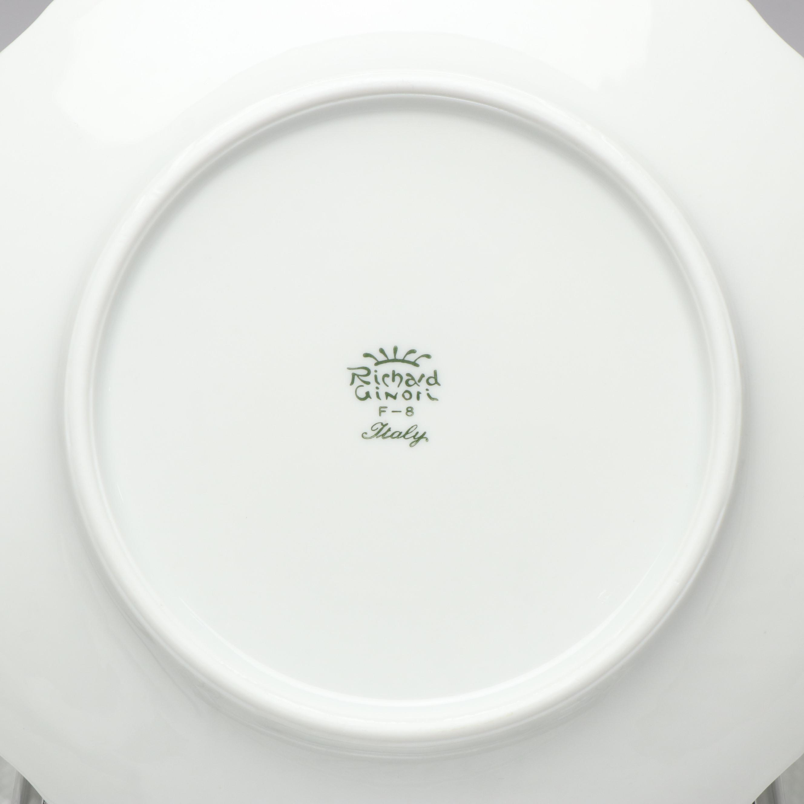 Richard Ginori "Bianco White" Porcelain Dinnerware and Other Salad Plates