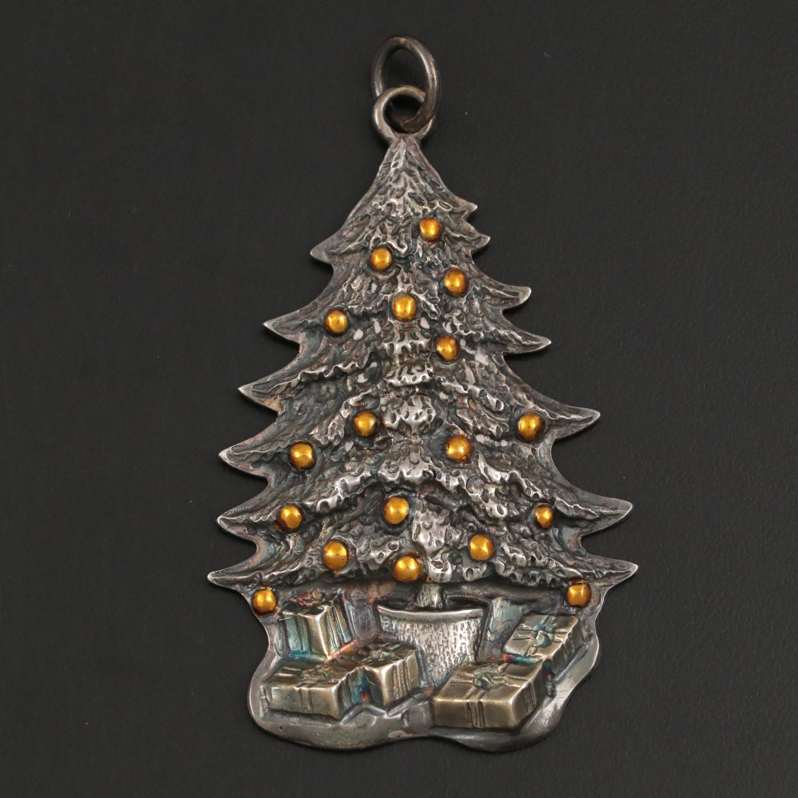 Buccellati Limited Edition Sterling Silver Christmas Tree Ornament in Box
