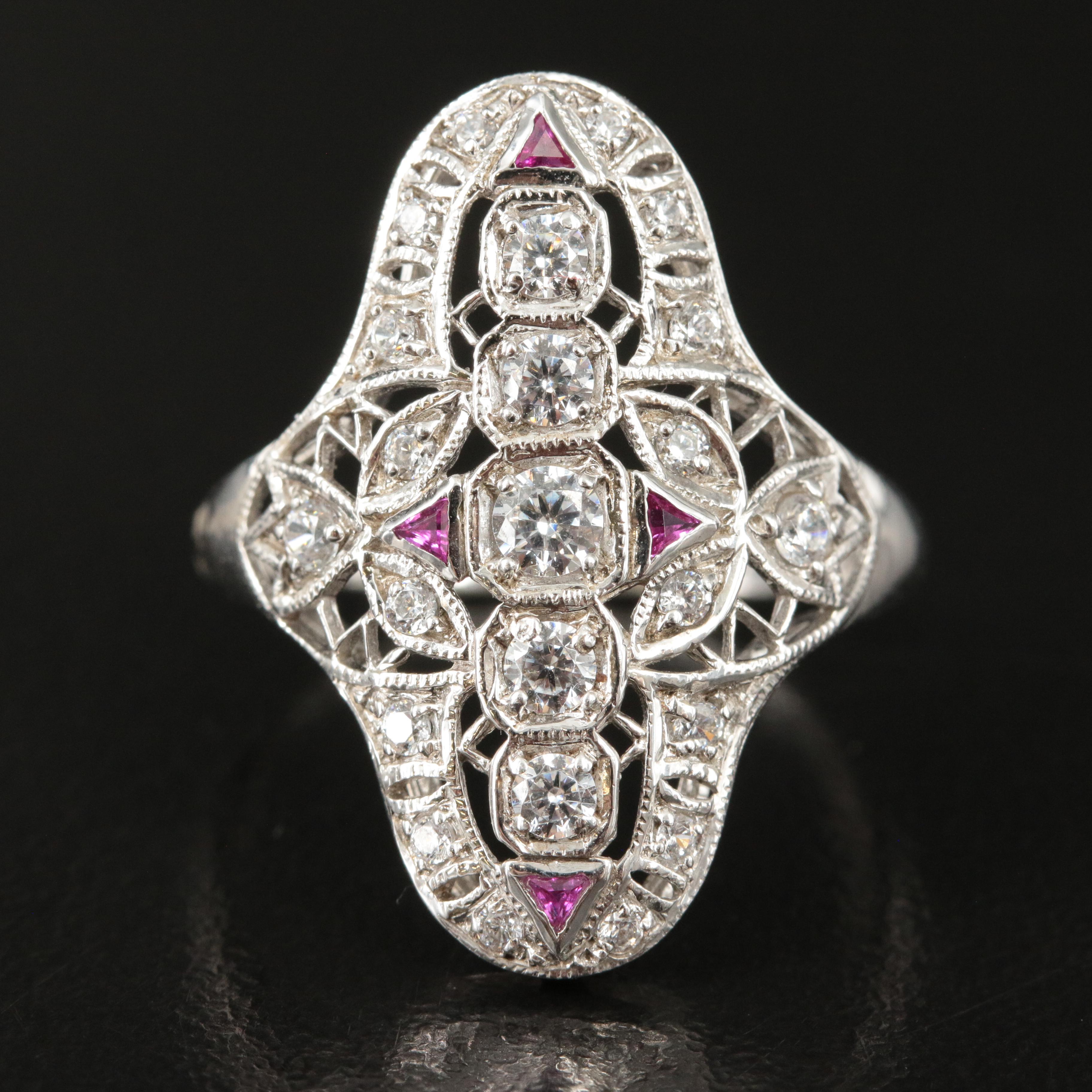 Stauer Sterling Ruby and CZ Ring