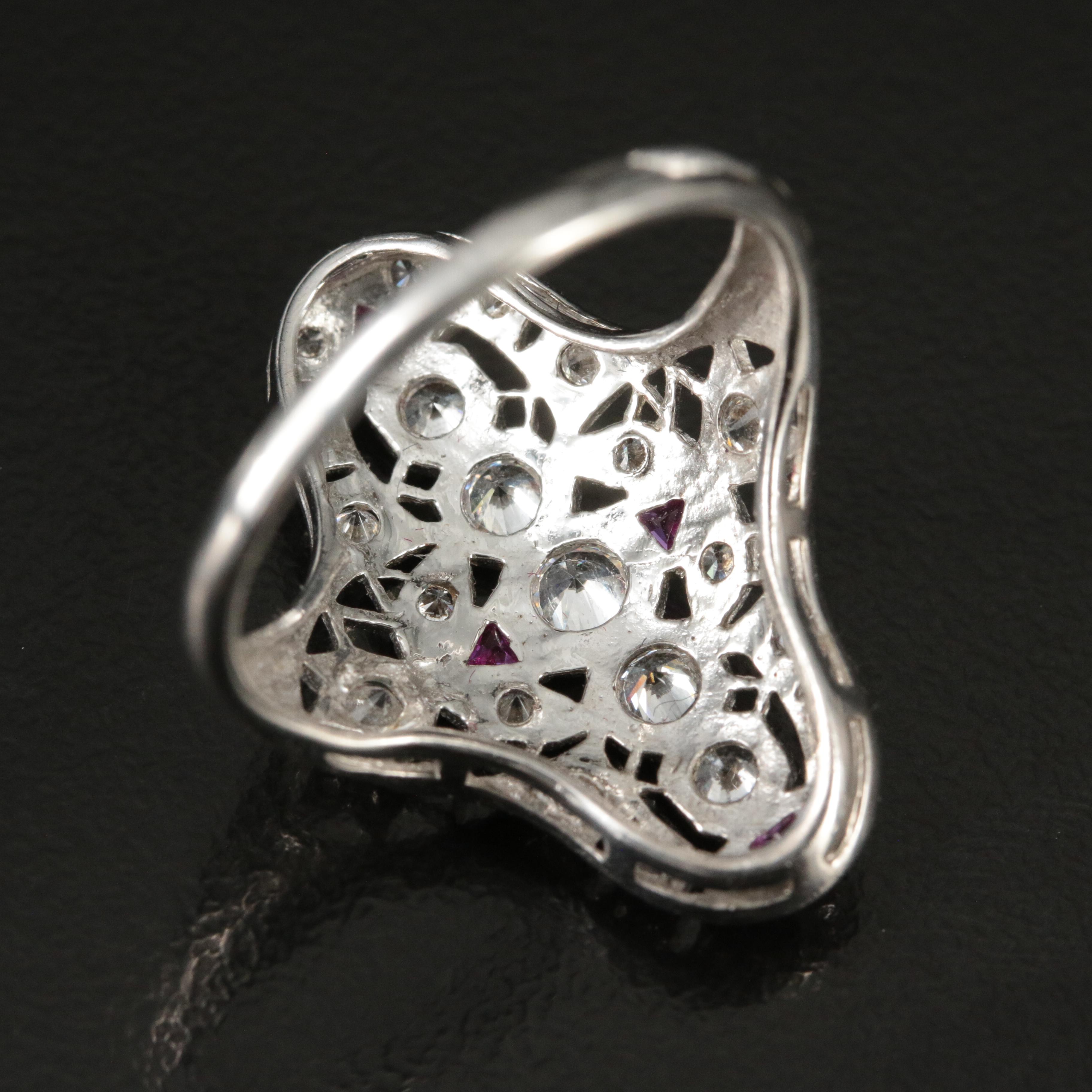 Stauer Sterling Ruby and CZ Ring