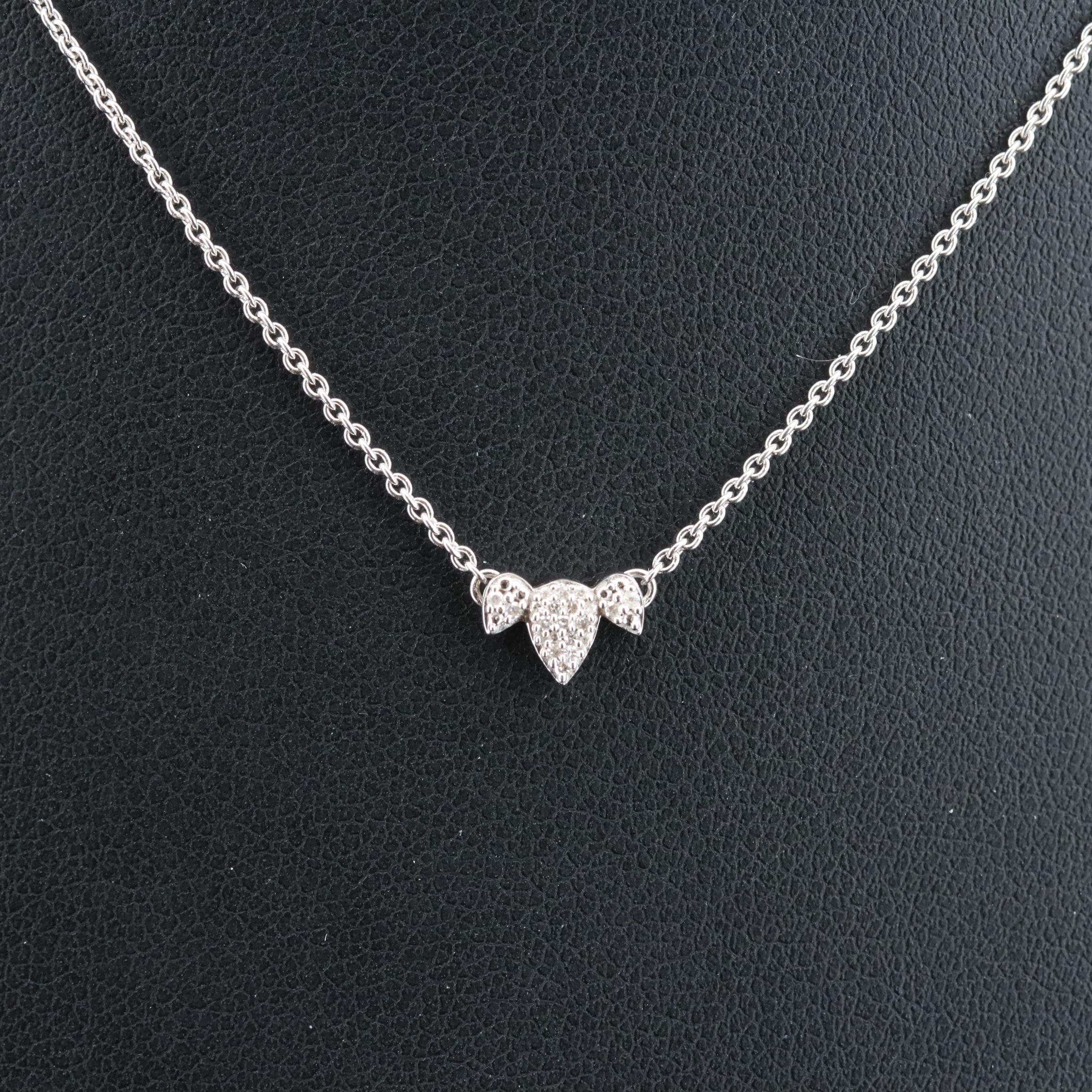 Sterling Diamond Necklace
