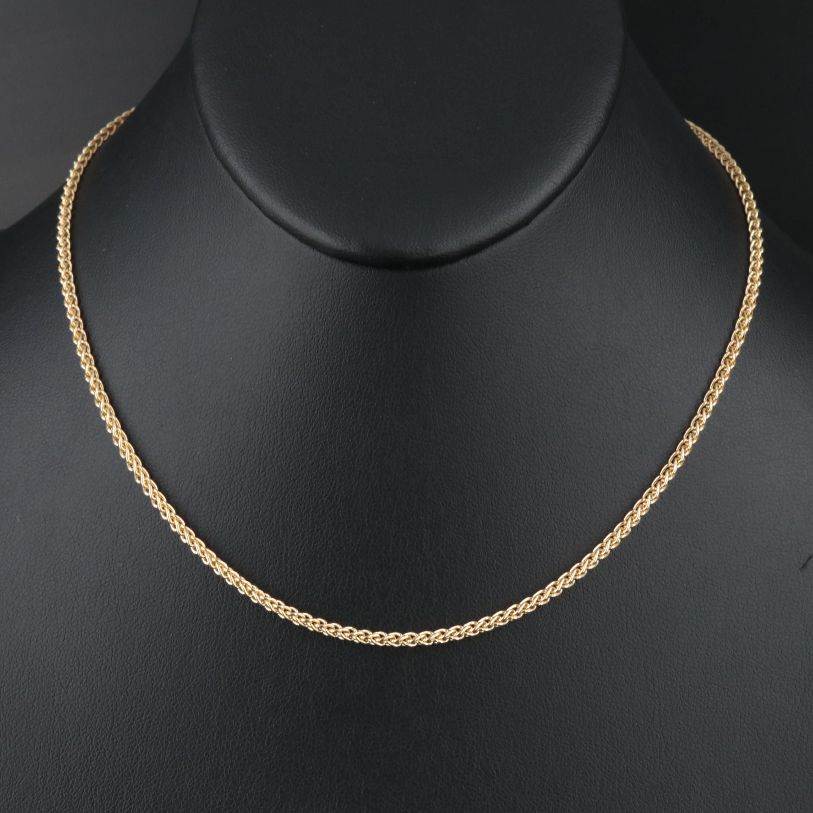 14K Wheat Chain Necklace