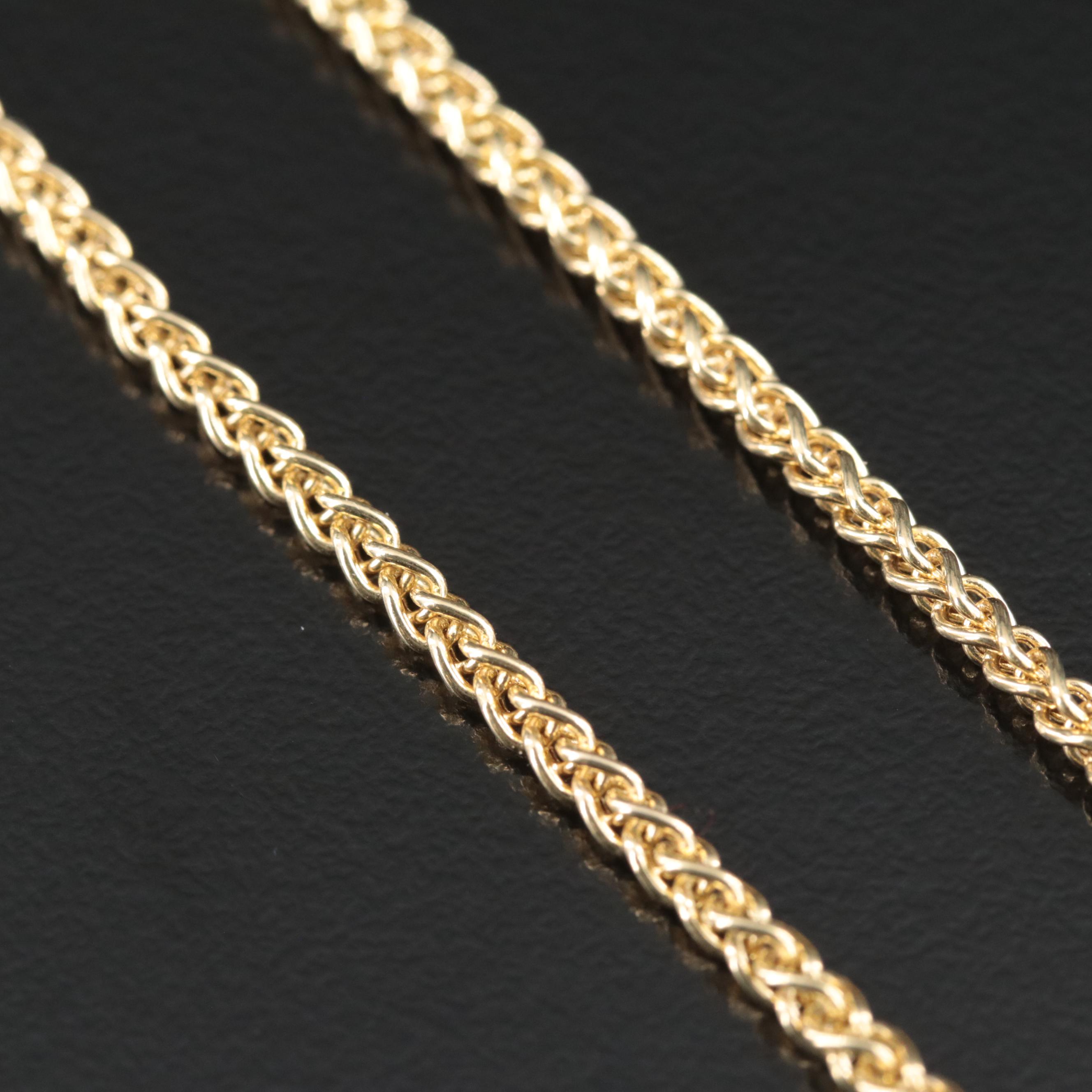 14K Wheat Chain Necklace