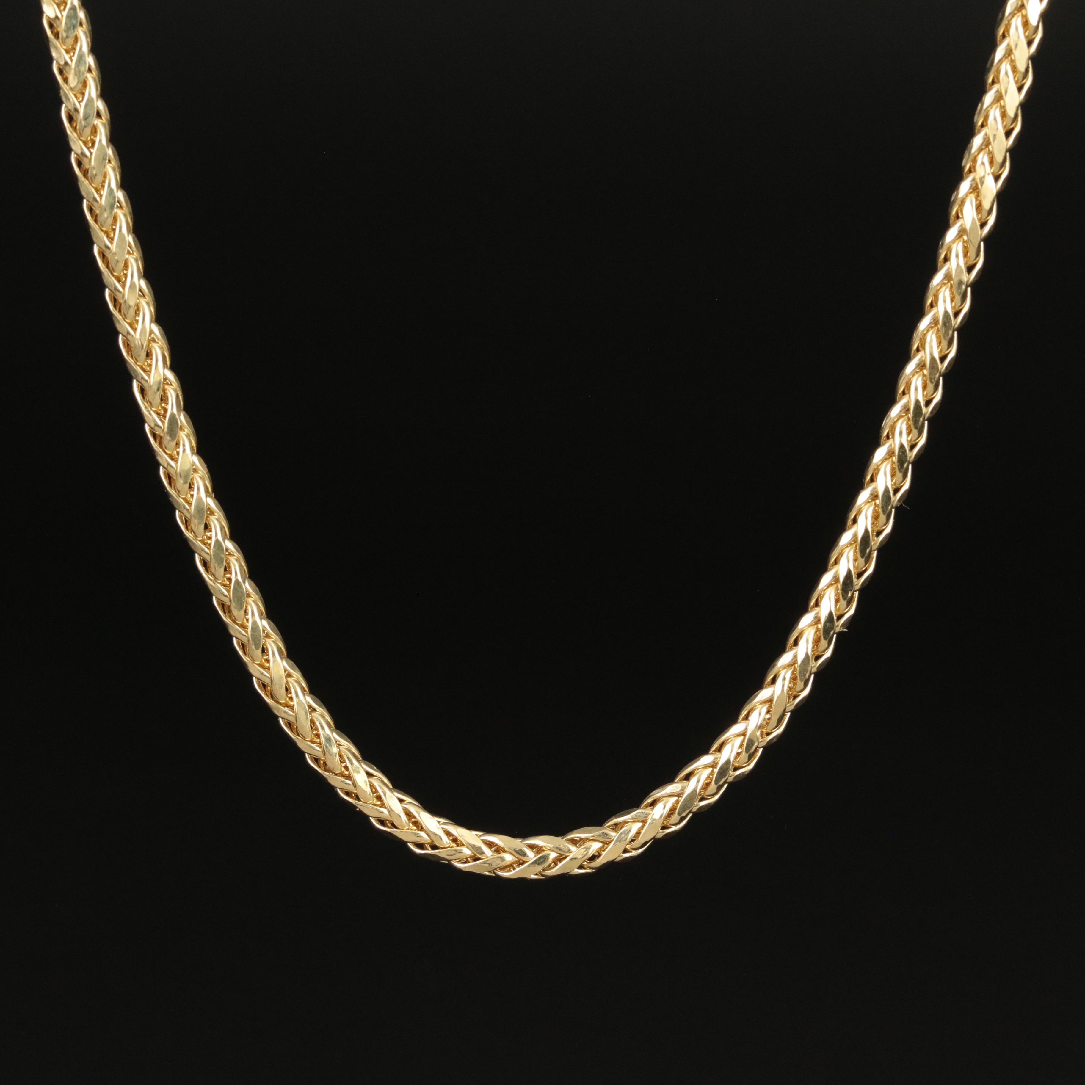 14K Wheat Chain Necklace