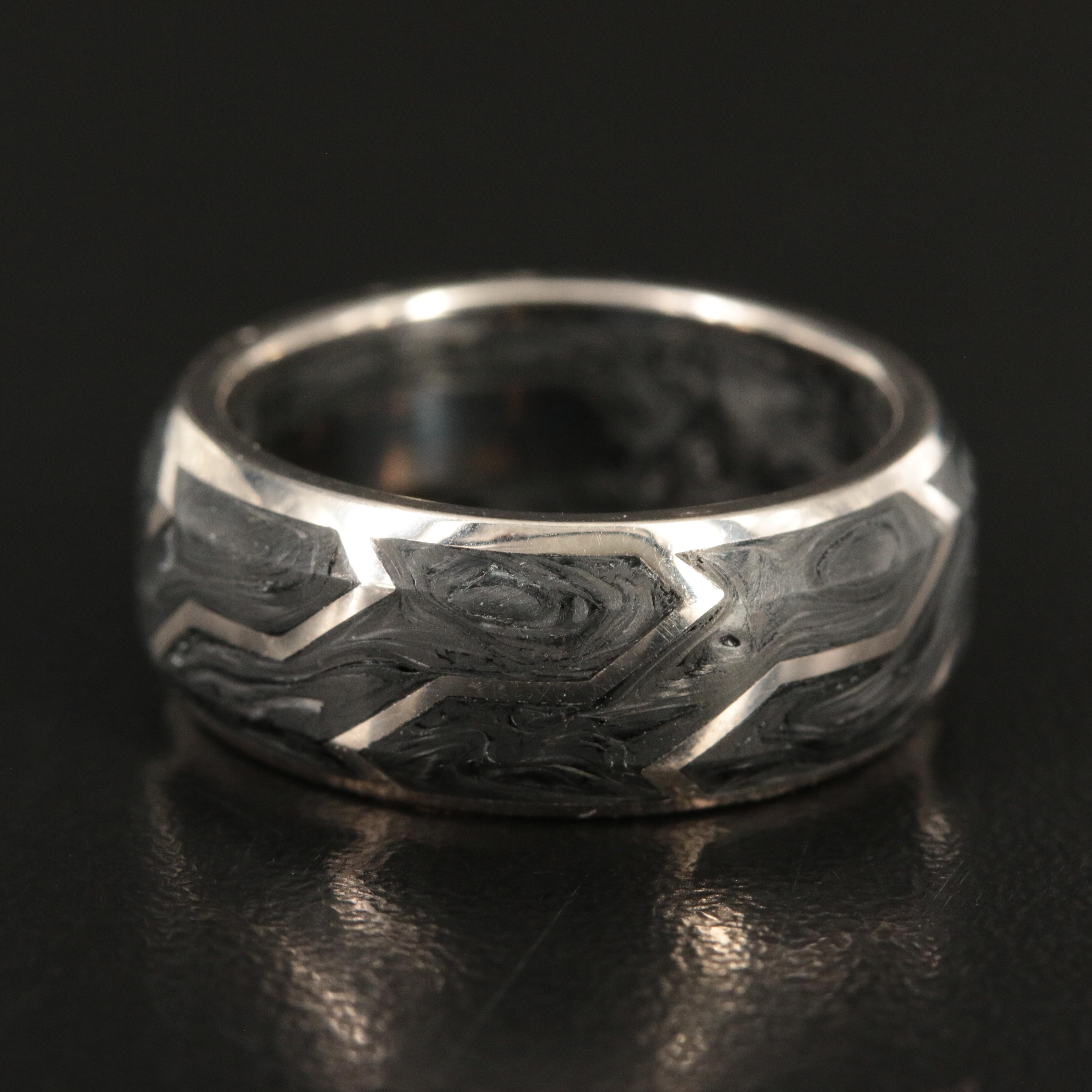David Yurman 18K Forged Carbon Band