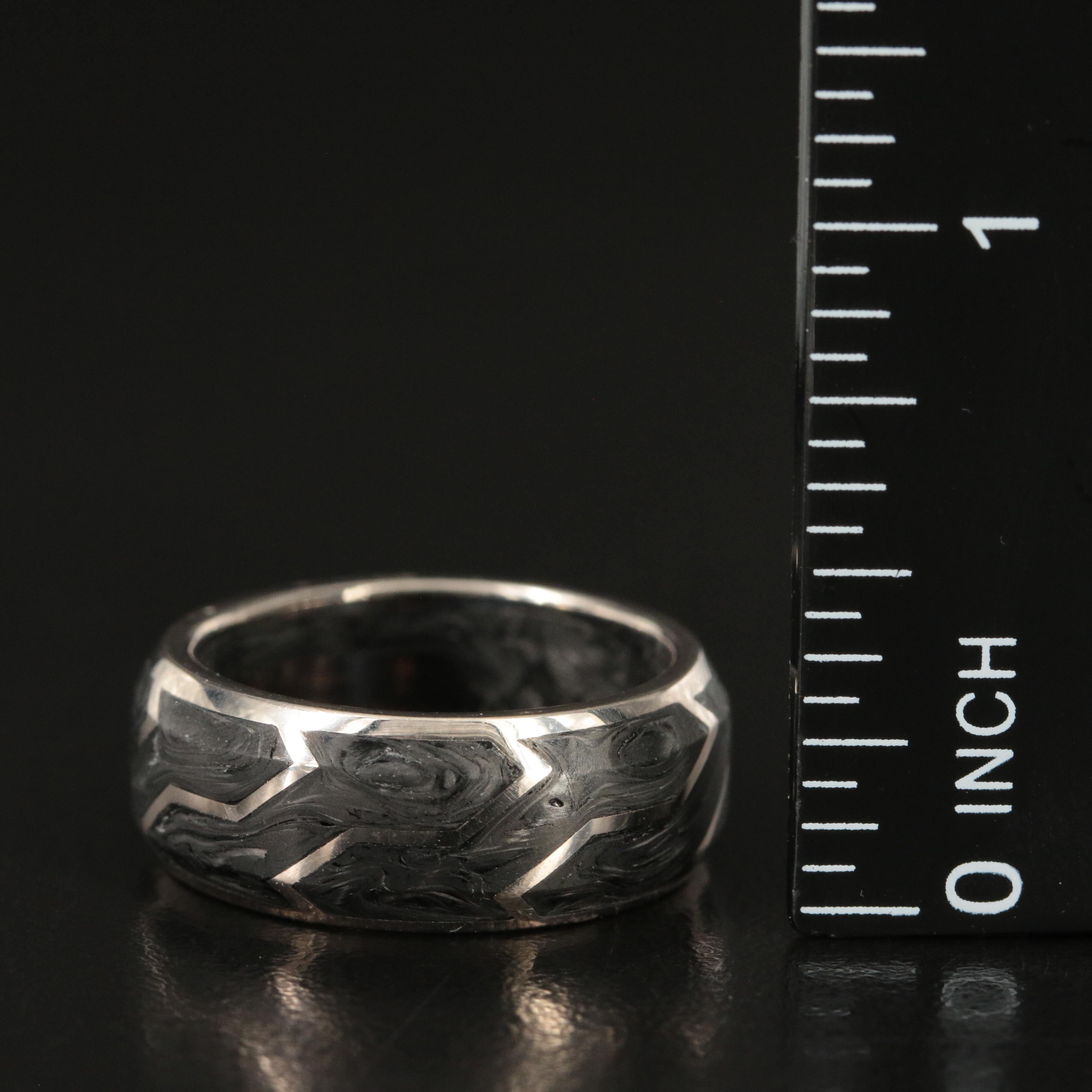 David Yurman 18K Forged Carbon Band