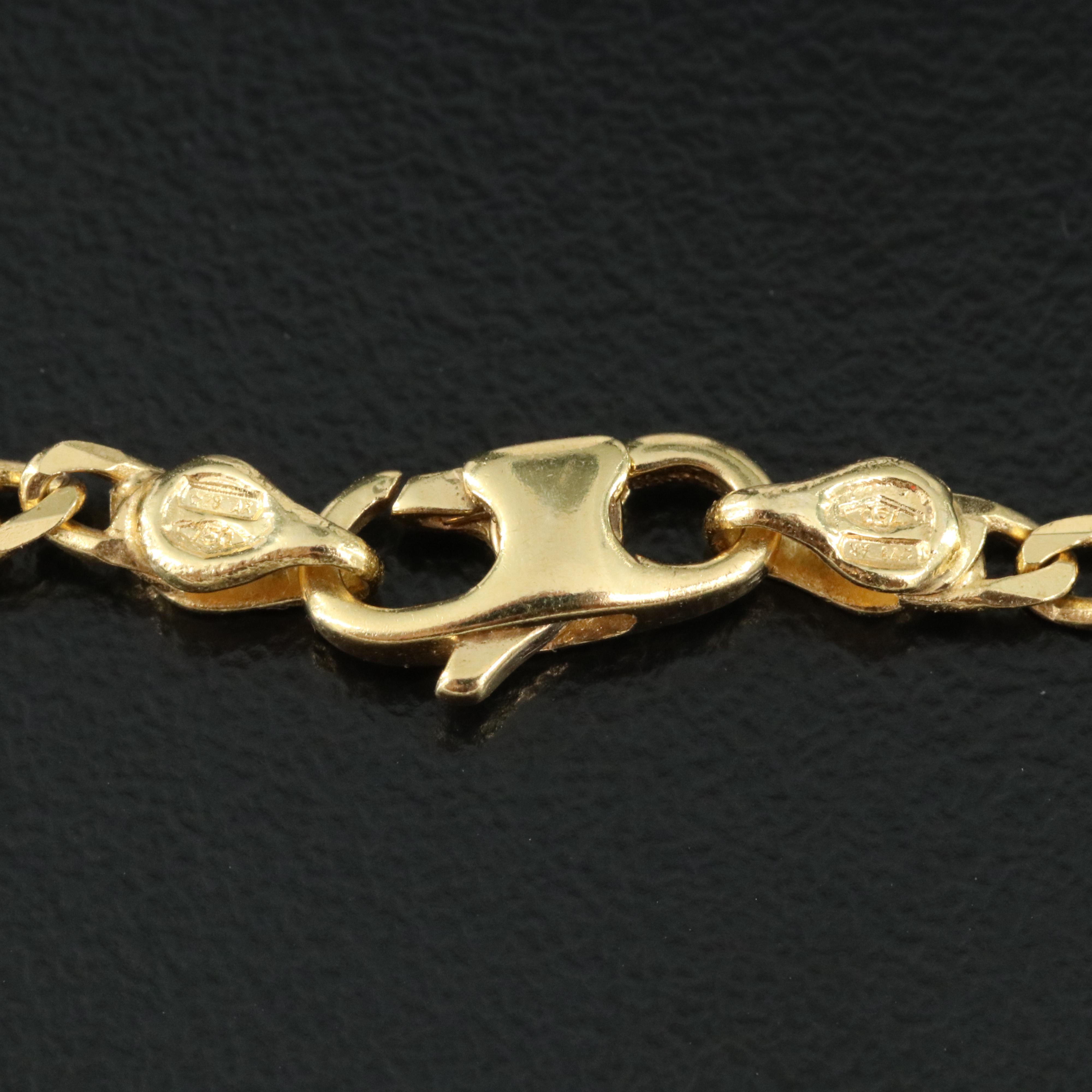 Italian 18K Fancy Curb Chain Necklace