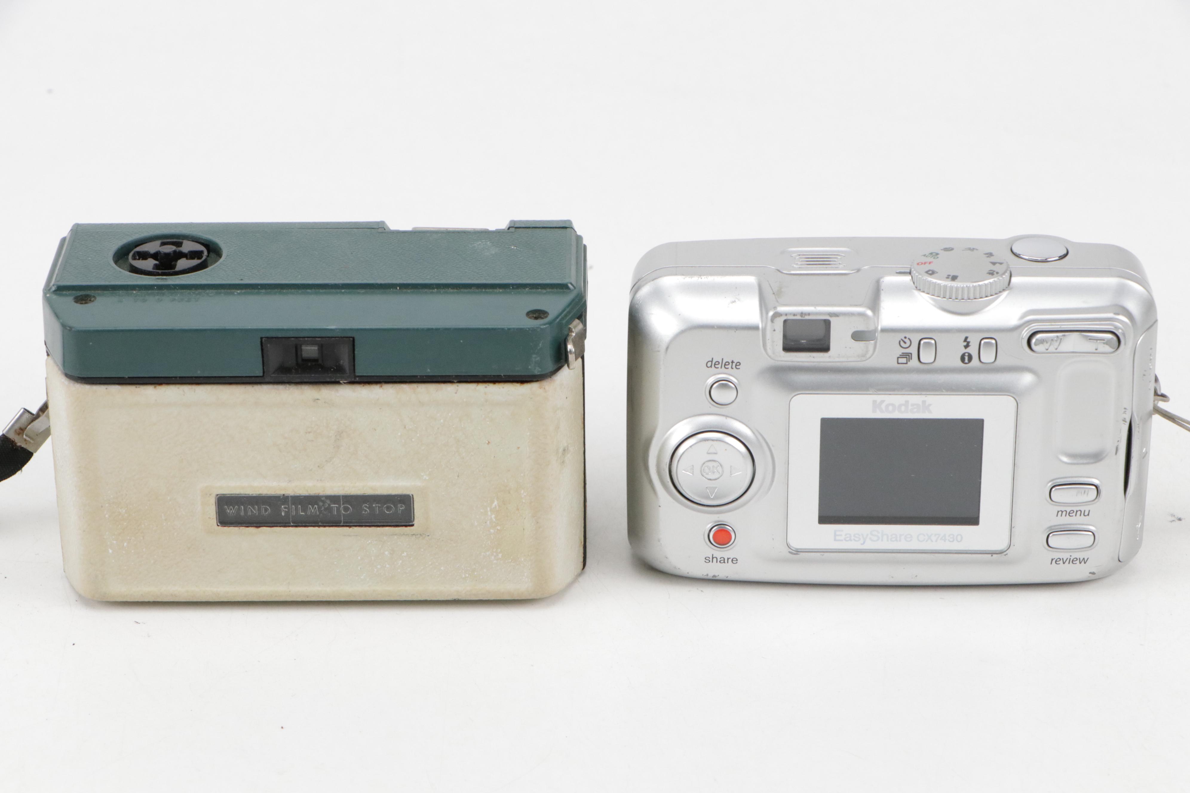 Kodak Advantix T500, Easy Share Digital Cameras with Vintage Hawkeye Camera EBTH