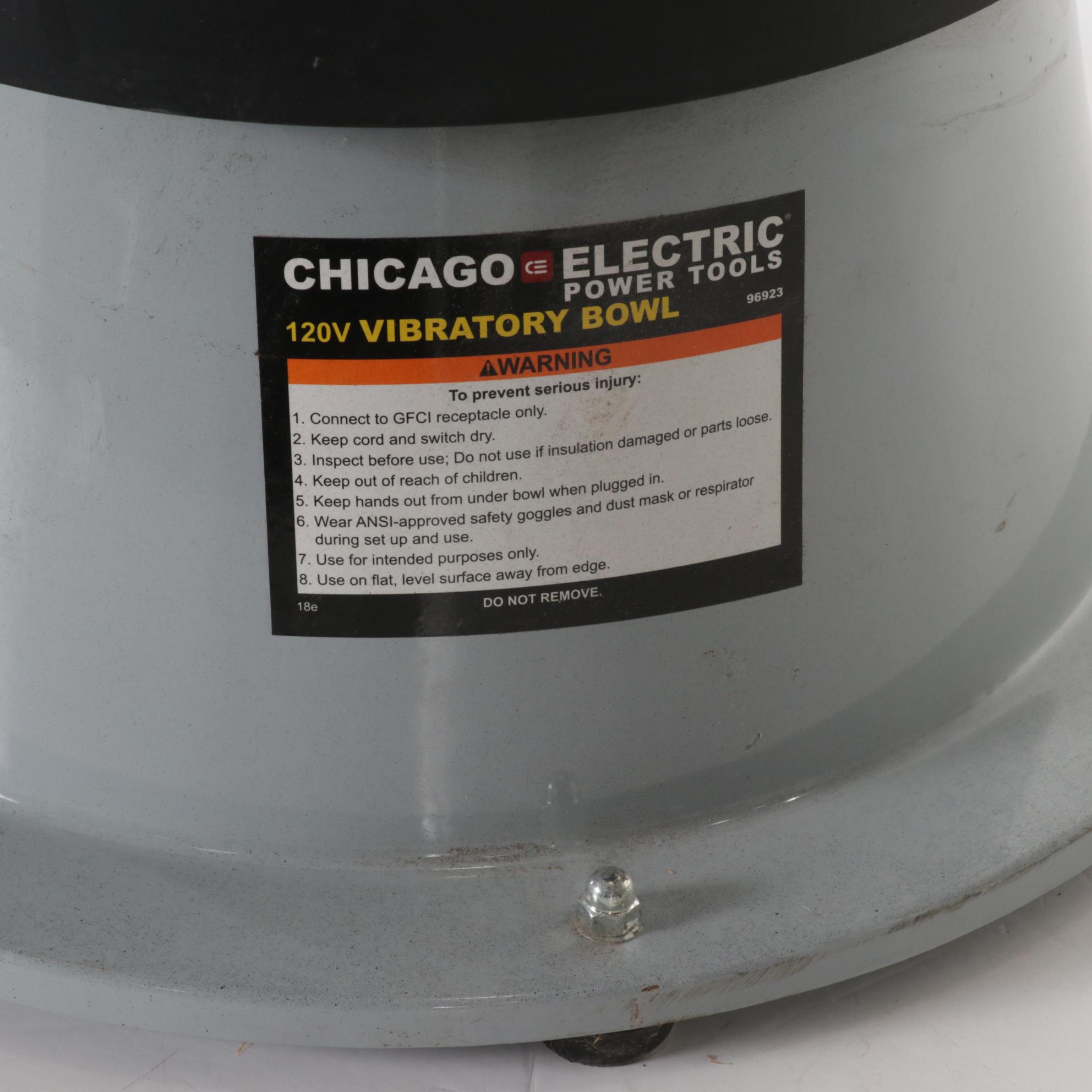 Chicago Electric Power Tools 120V Vibratory Tumbler Bowl