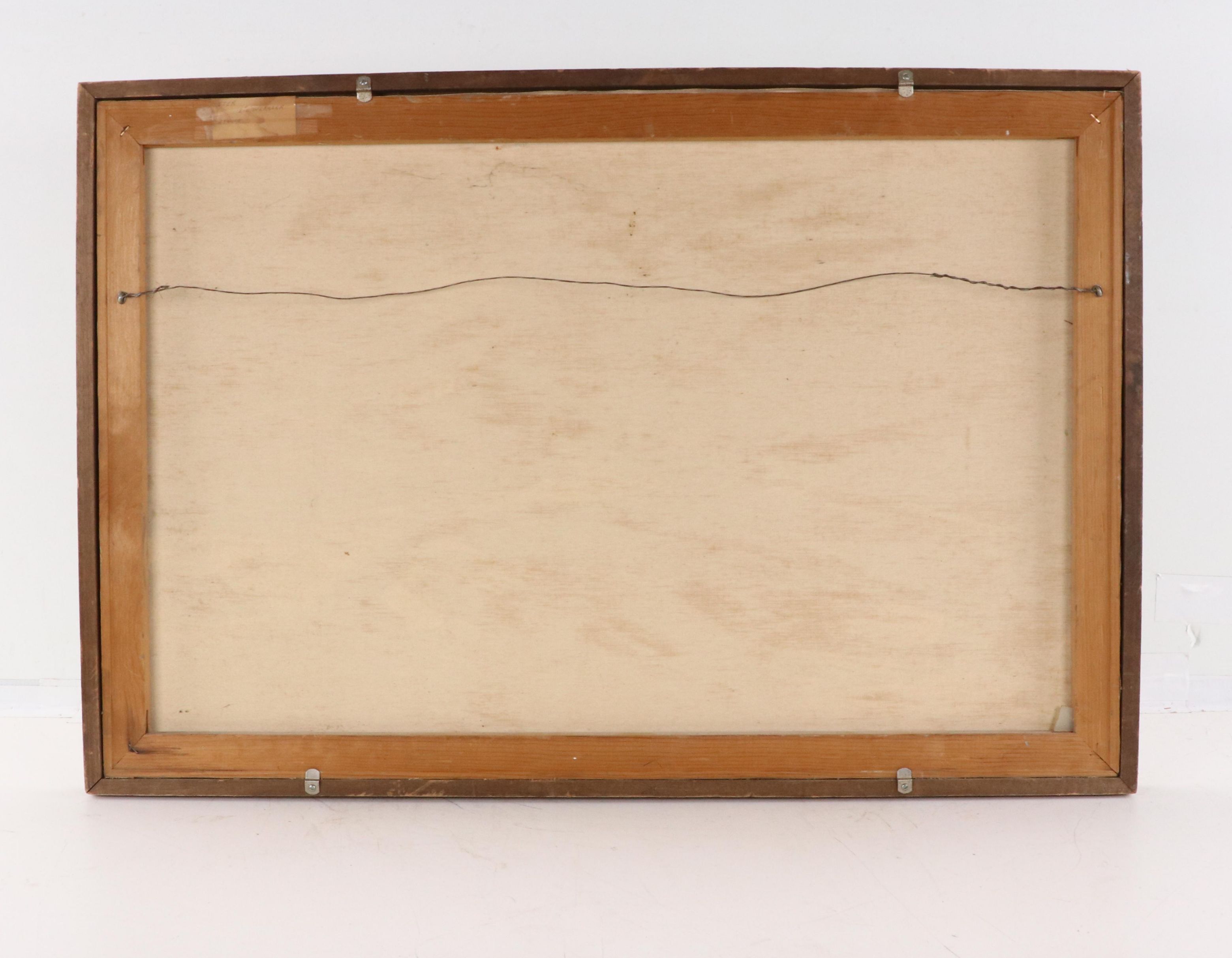 Impressionist Style Oil Painting of Aqueduct Bridge, Mid-20th Century