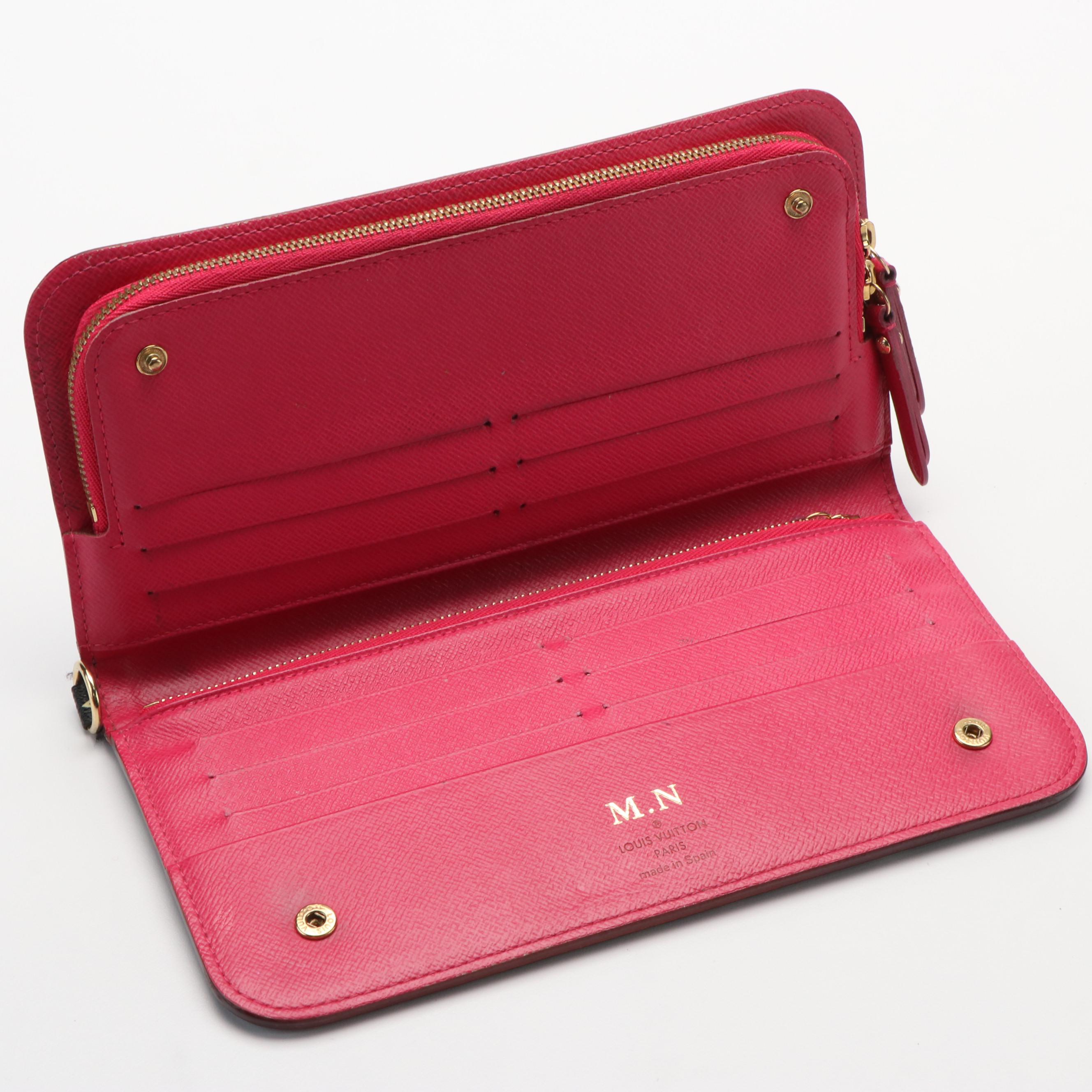 Louis Vuitton  Black Monogram Multicolore Canvas Insolite Fuchsia Wallet