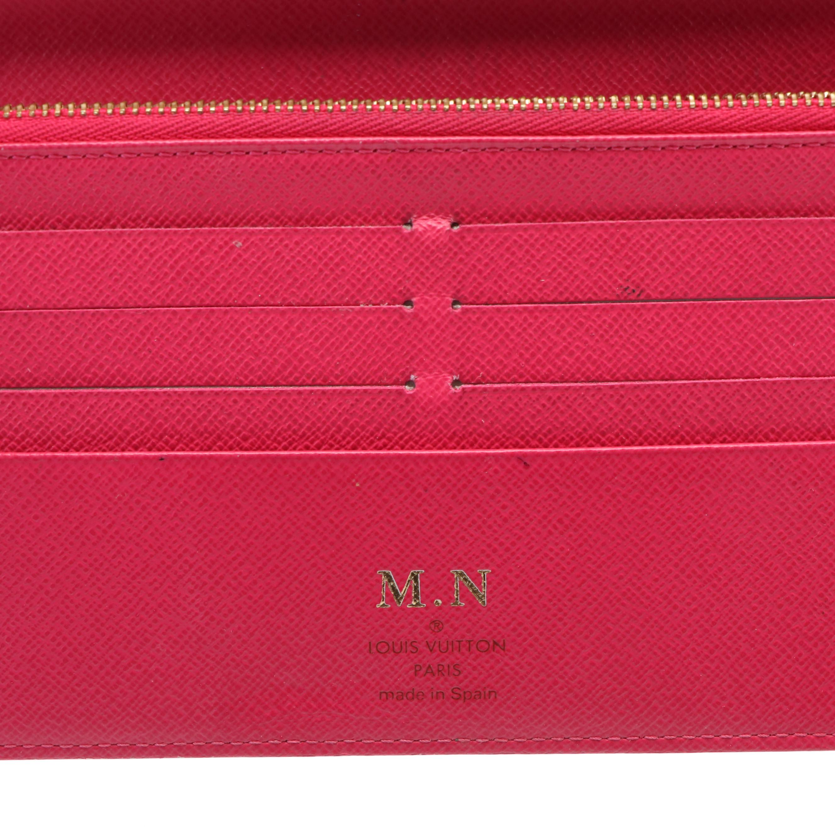 Louis Vuitton  Black Monogram Multicolore Canvas Insolite Fuchsia Wallet