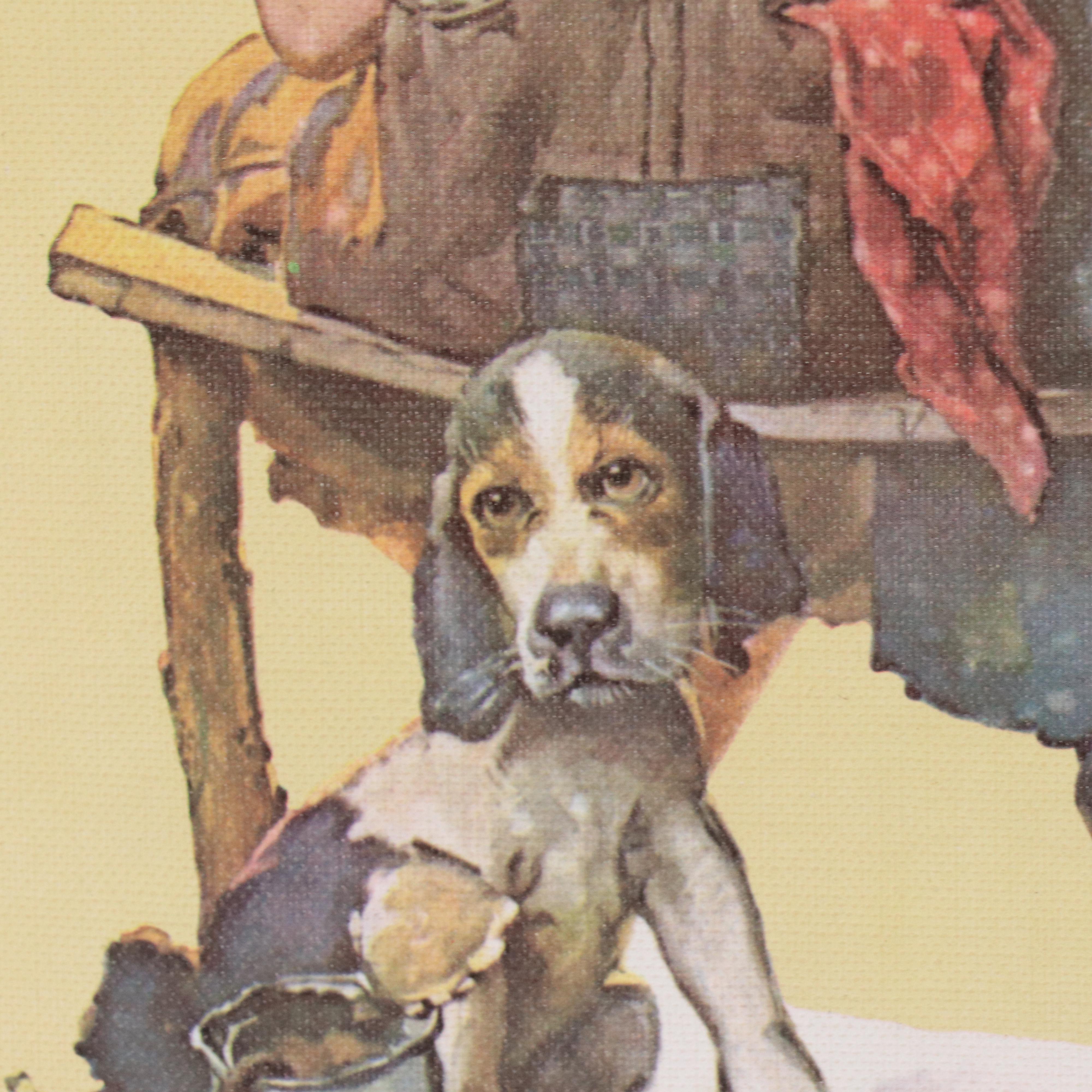 Offset Lithograph After Norman Rockwell "First Love"