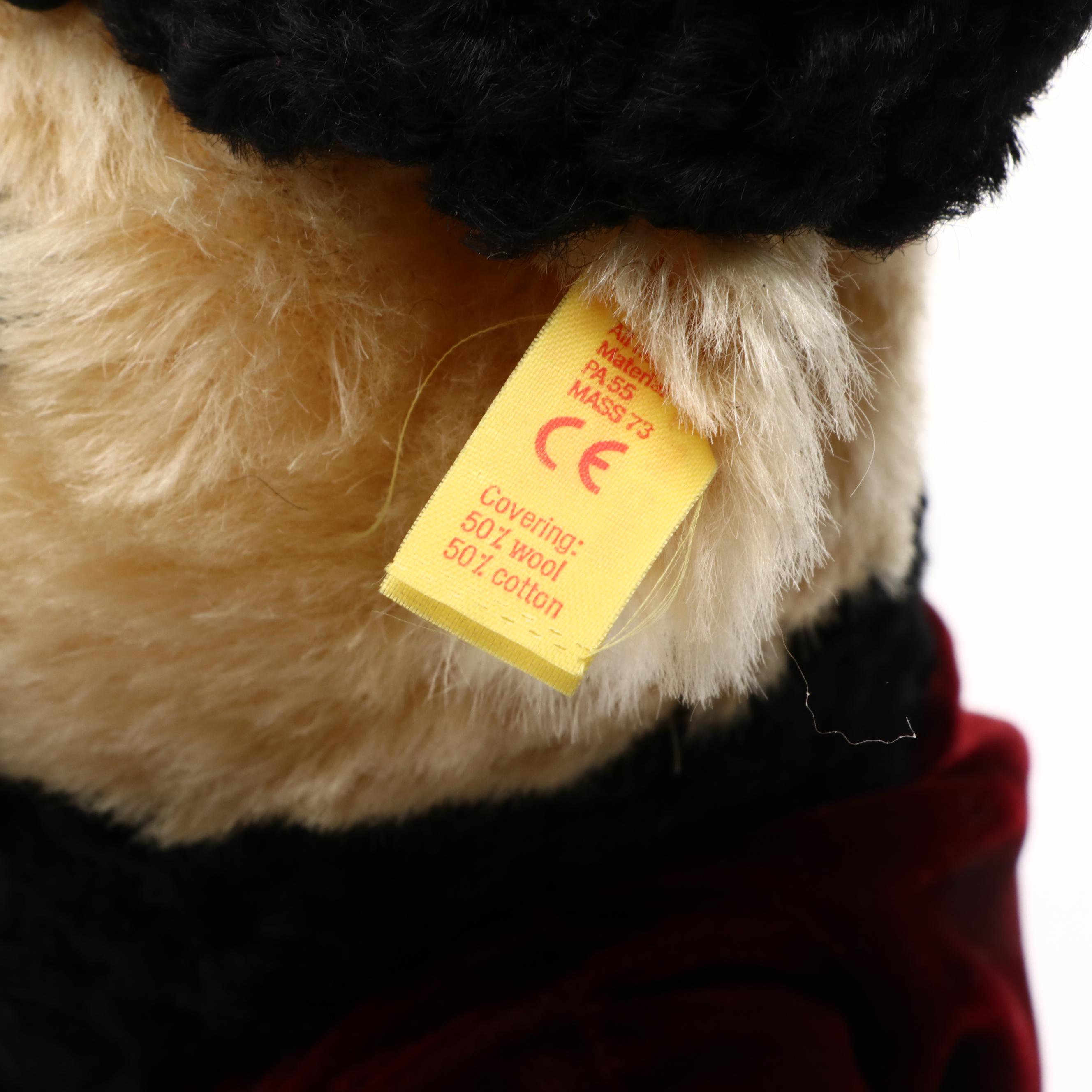 Steiff for Ralph Lauren "Russian Girl" Mohair Teddy Bear in Velvet Outfit, 1994