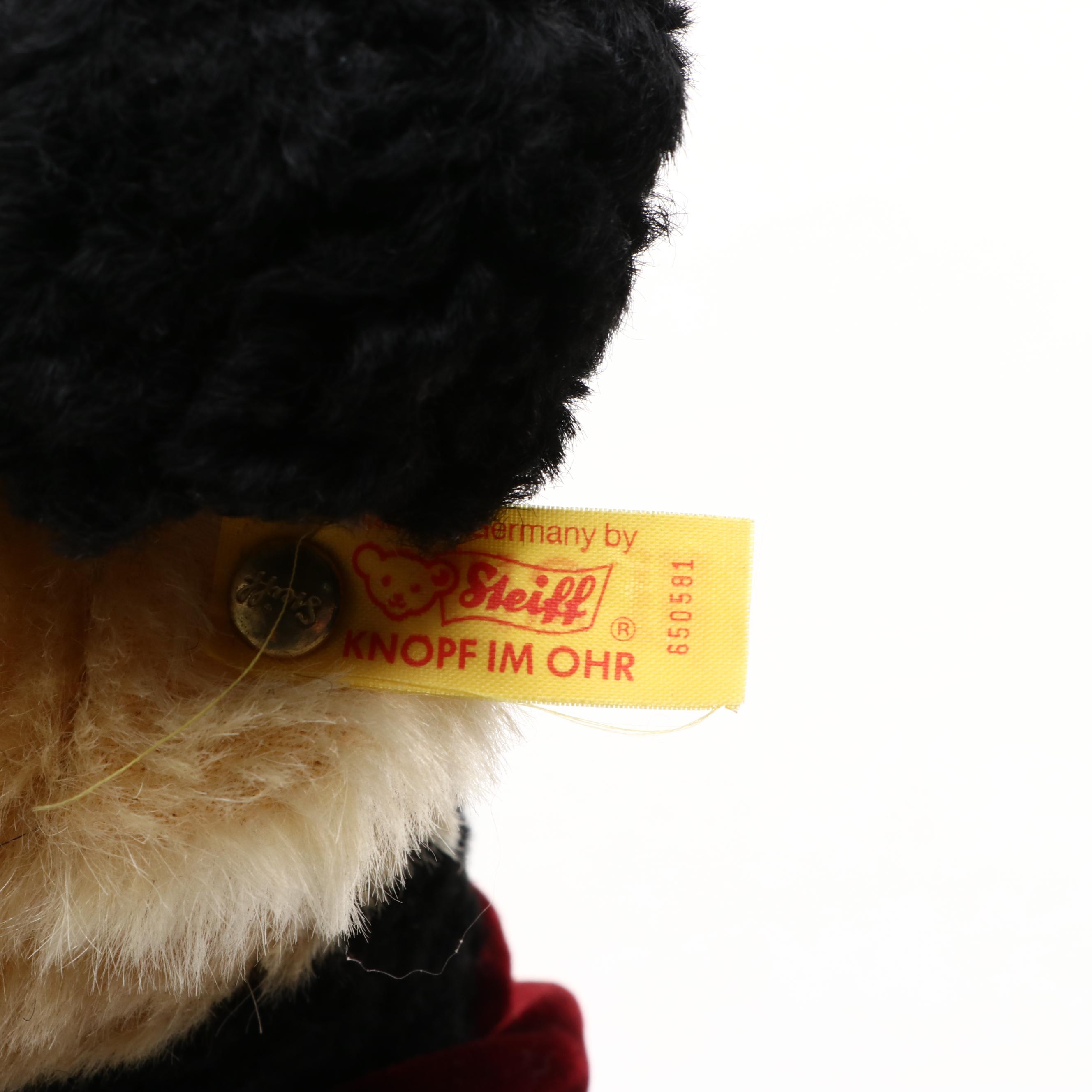 Steiff for Ralph Lauren "Russian Girl" Mohair Teddy Bear in Velvet Outfit, 1994