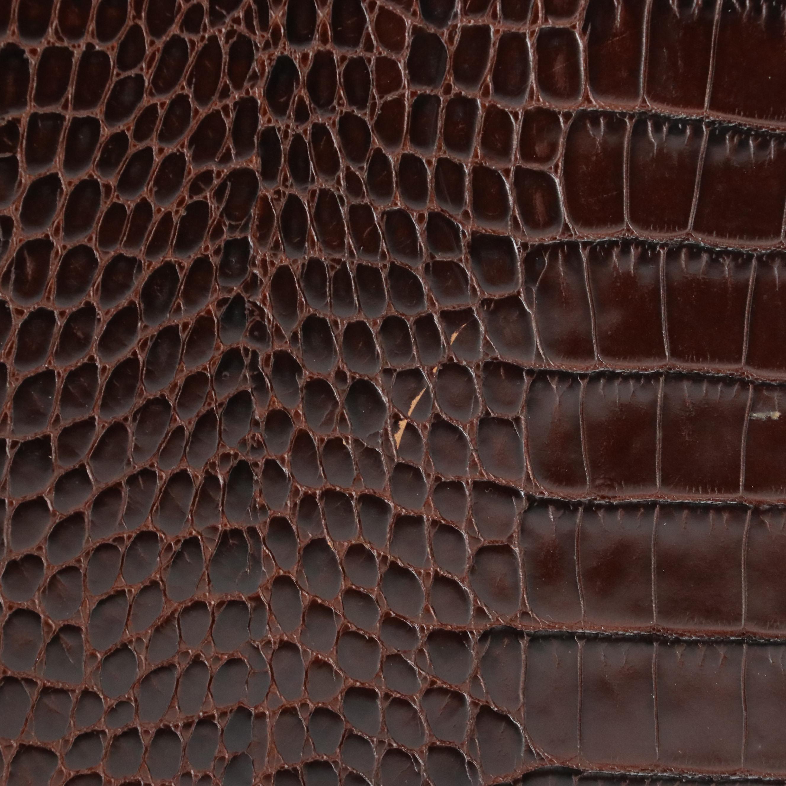 Louis Vuitton Zip Clutch, Gucci GG Supreme Barrel Pouch, Saks Embossed Folder