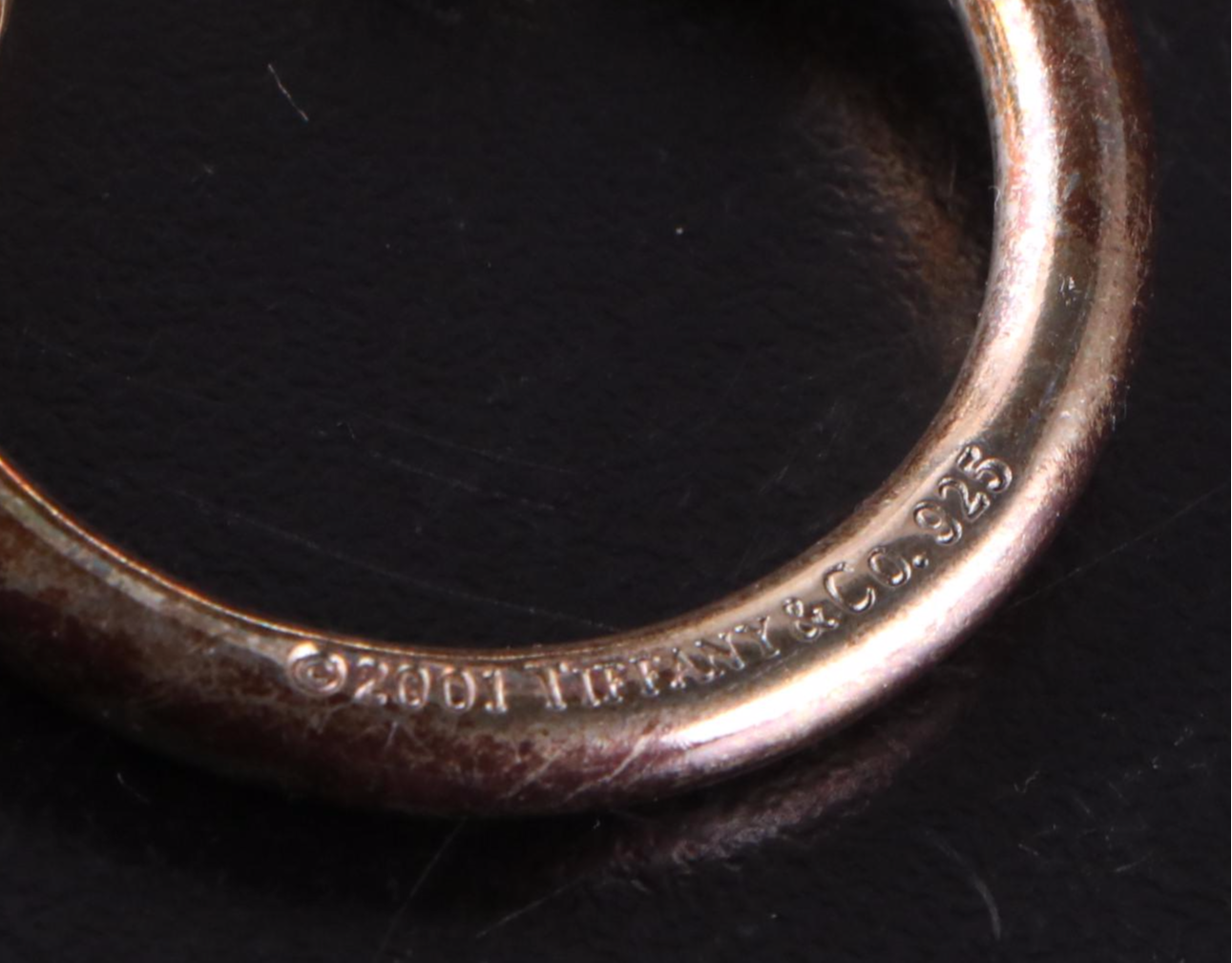 Tiffany & Co. Sterling Silver Heart Dangle Key Ring with Box