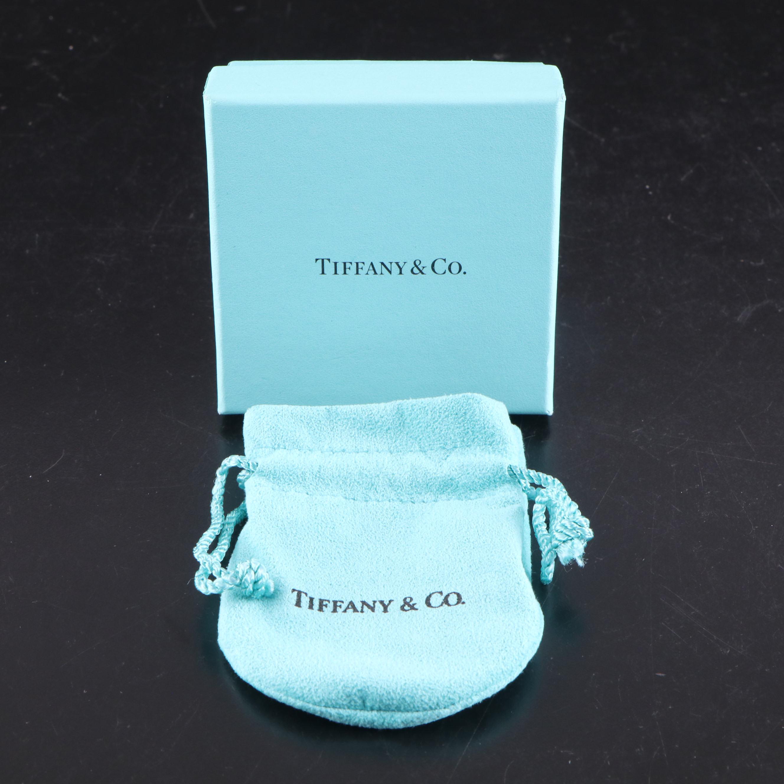 Tiffany & Co. Sterling Silver Heart Dangle Key Ring with Box