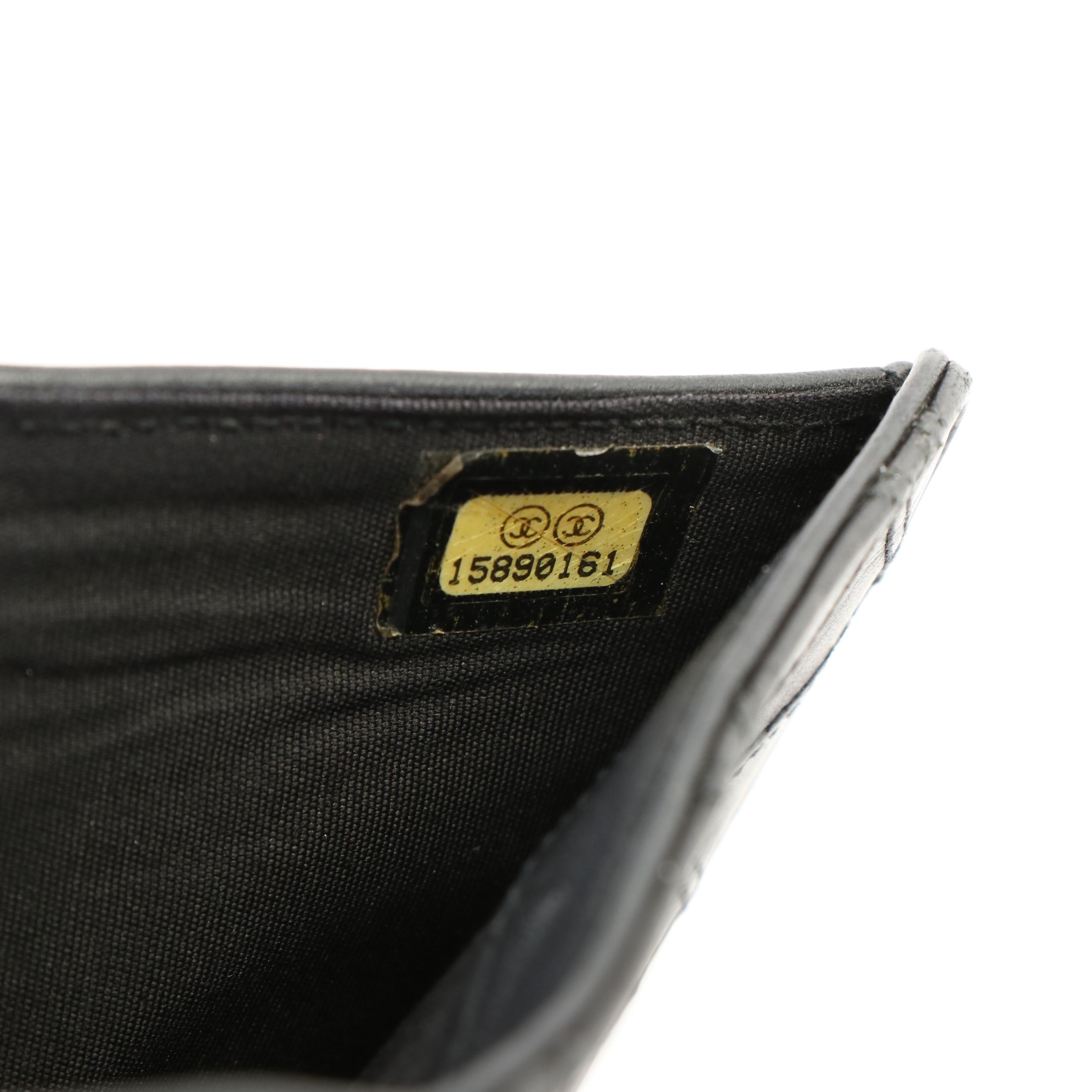 Chanel Bifold Wallet in Diamond Stitched Black Leather