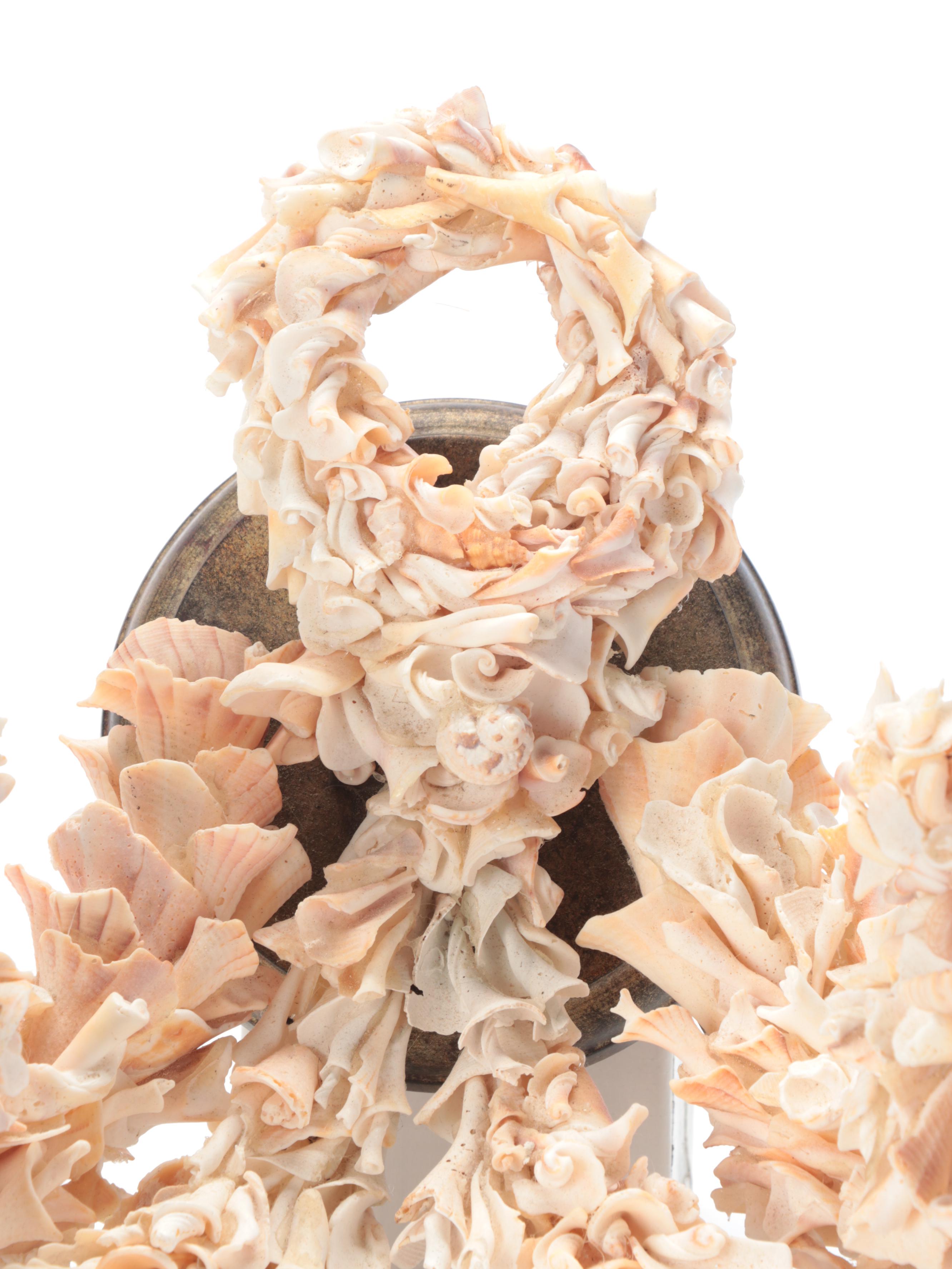 Seashell Encrusted Four-Arm Wall Sconce, 21st Century