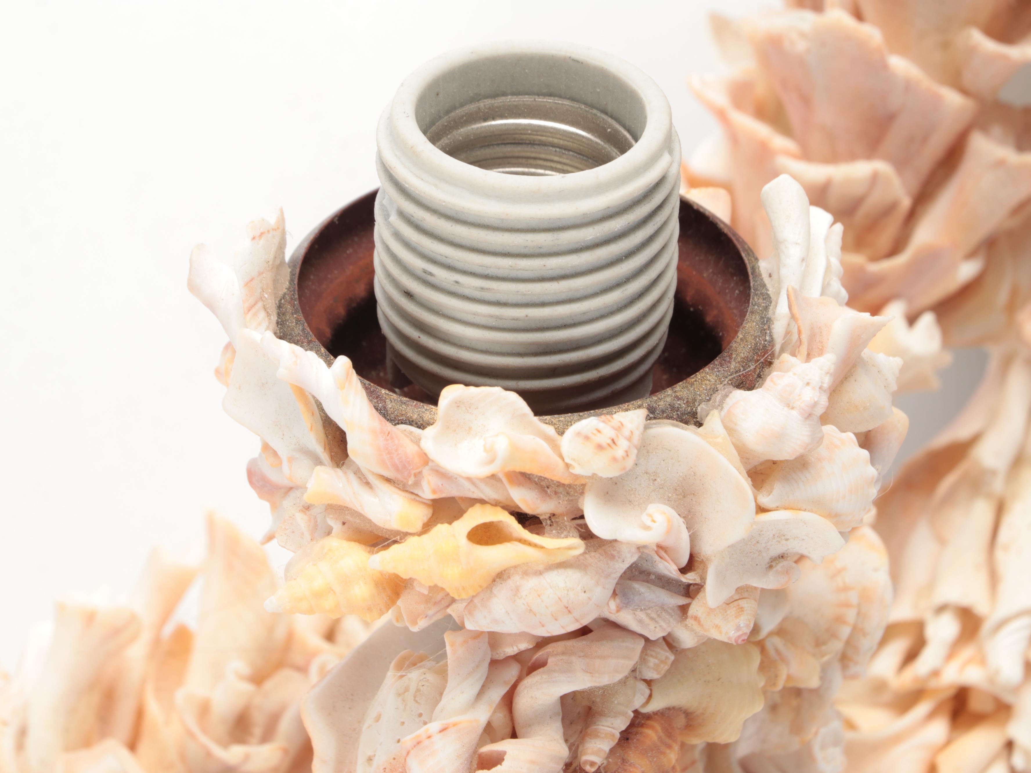 Seashell Encrusted Four-Arm Wall Sconce, 21st Century