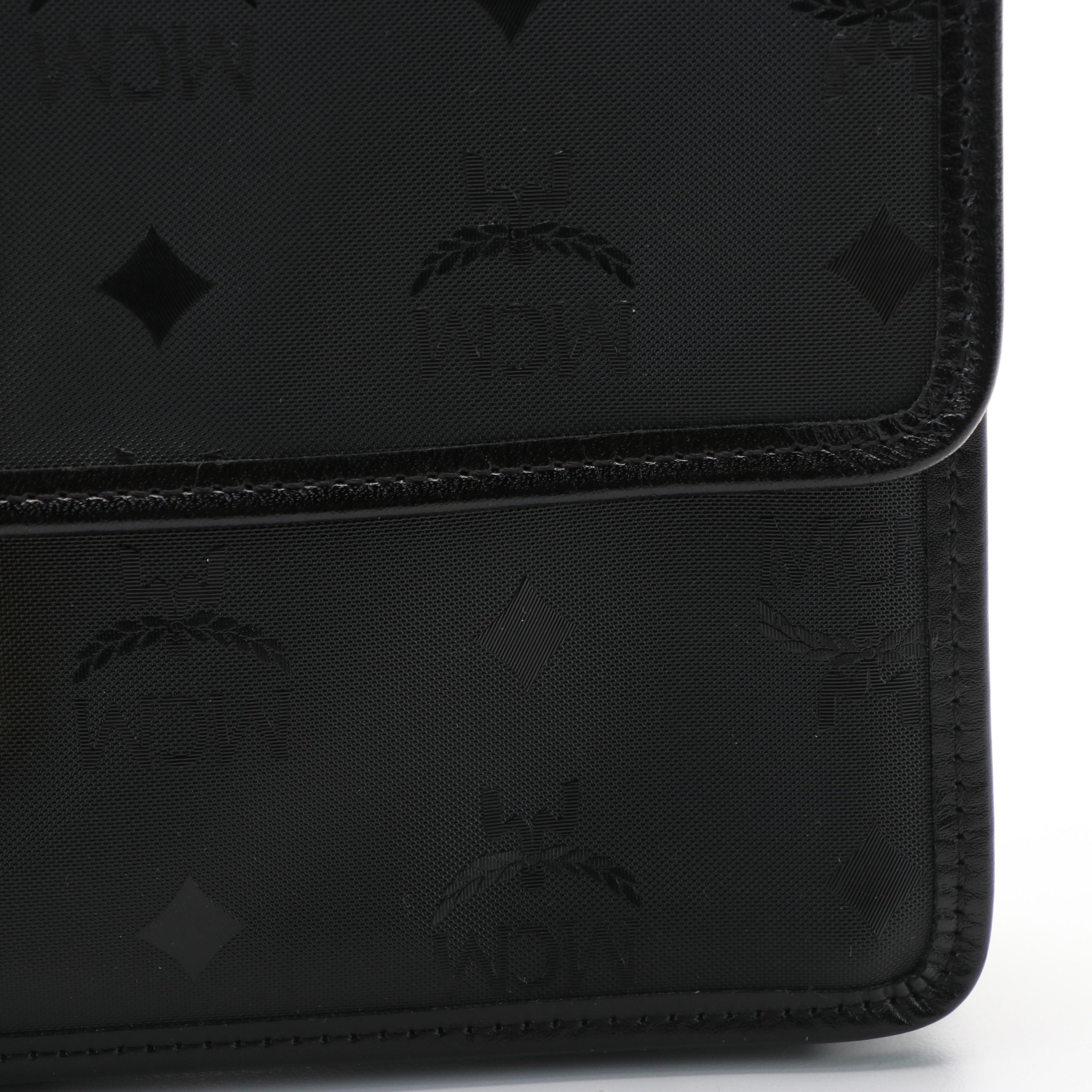 MCM Black Visetos Nylon Clutch