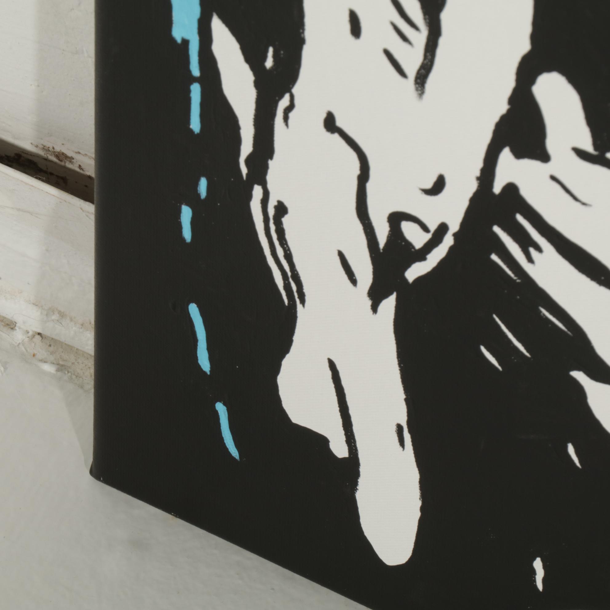 deSanto Male Figural Acrylic Painting "SARO", 2024