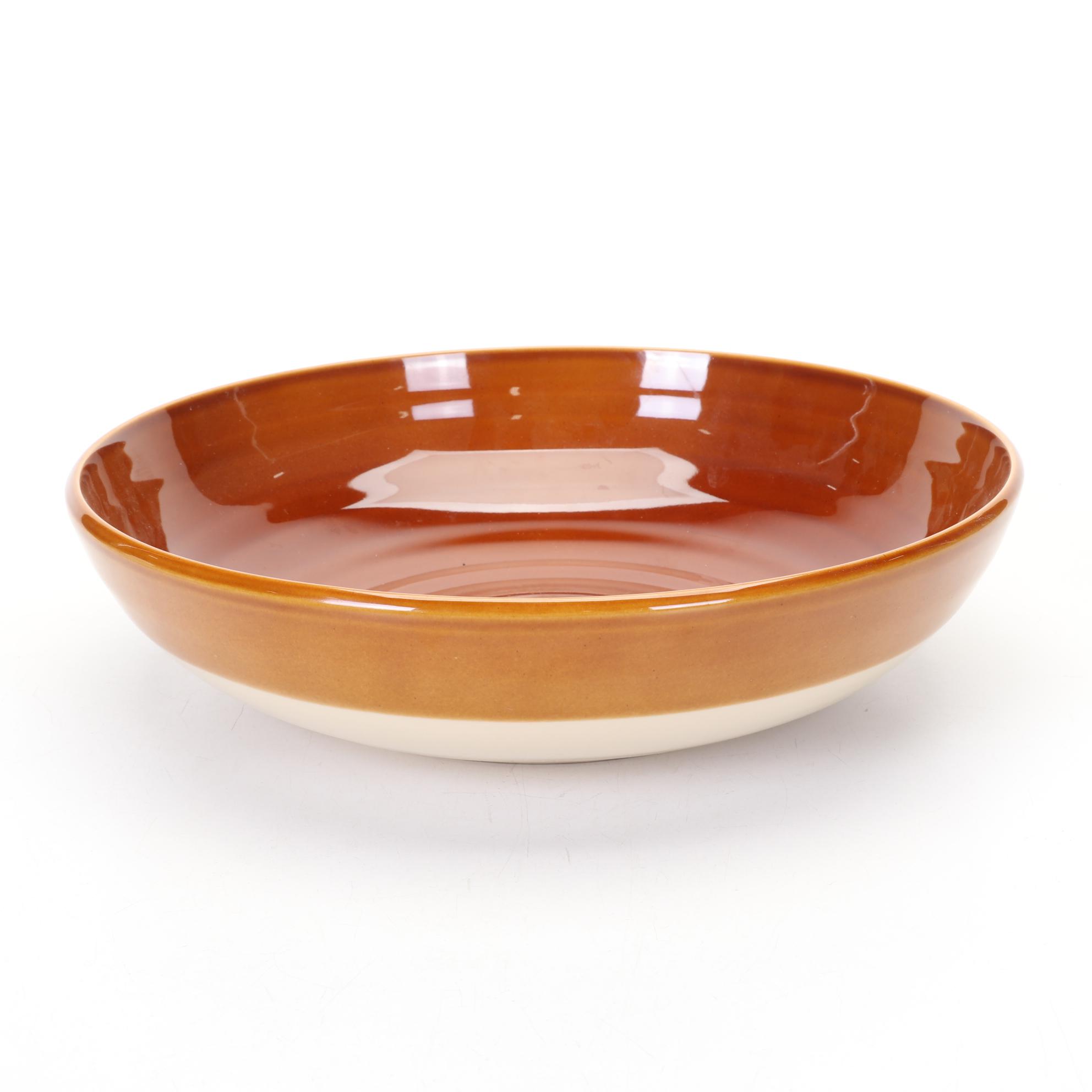 Emile Henry Ceramic Pasta Bowl and Plates with Three Cookbooks EBTH