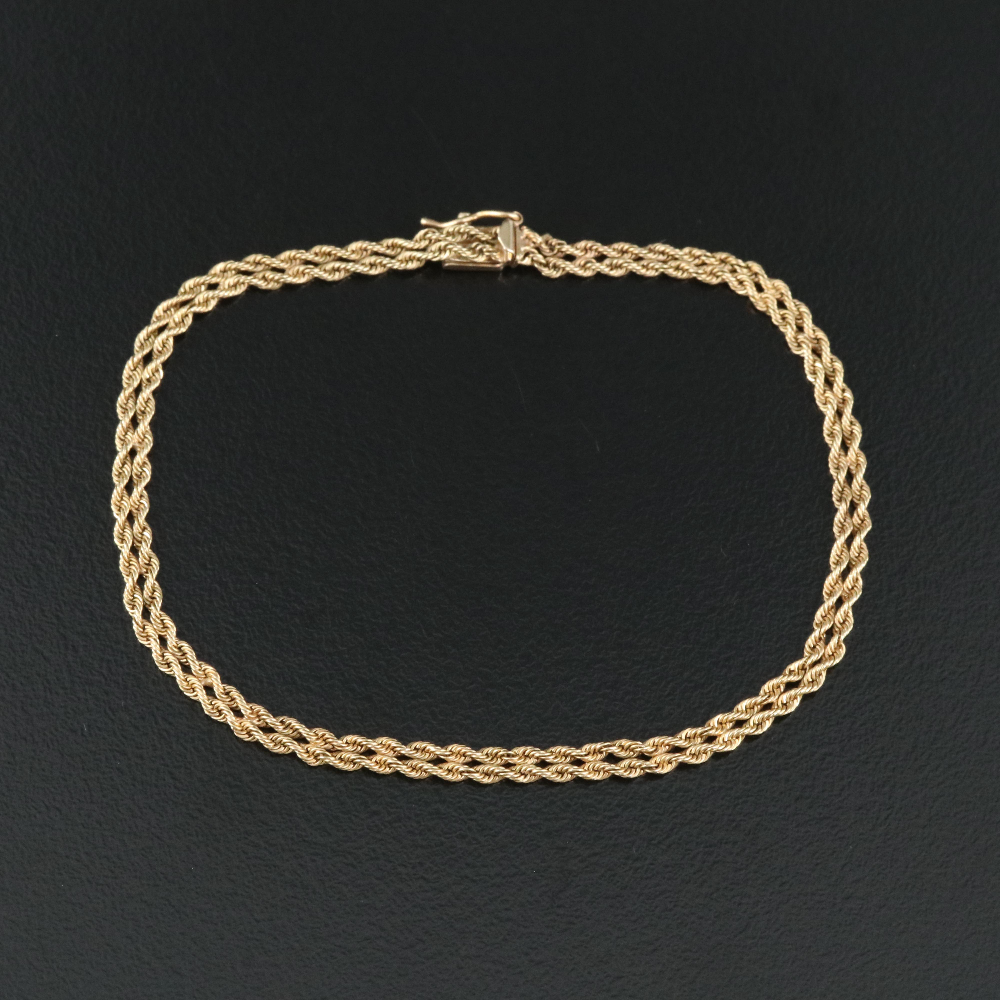 14K Double Braided Rope Bracelet