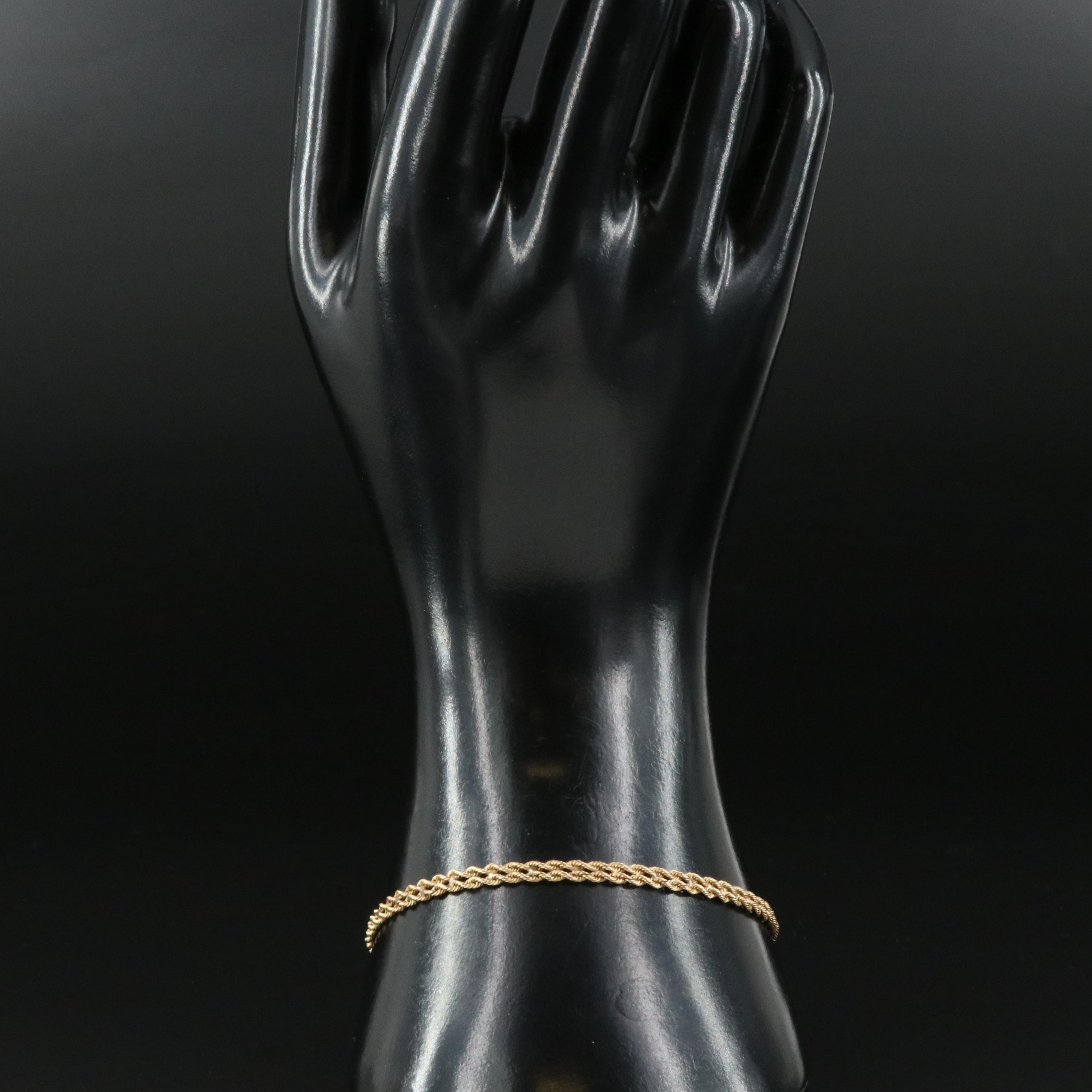 14K Double Braided Rope Bracelet