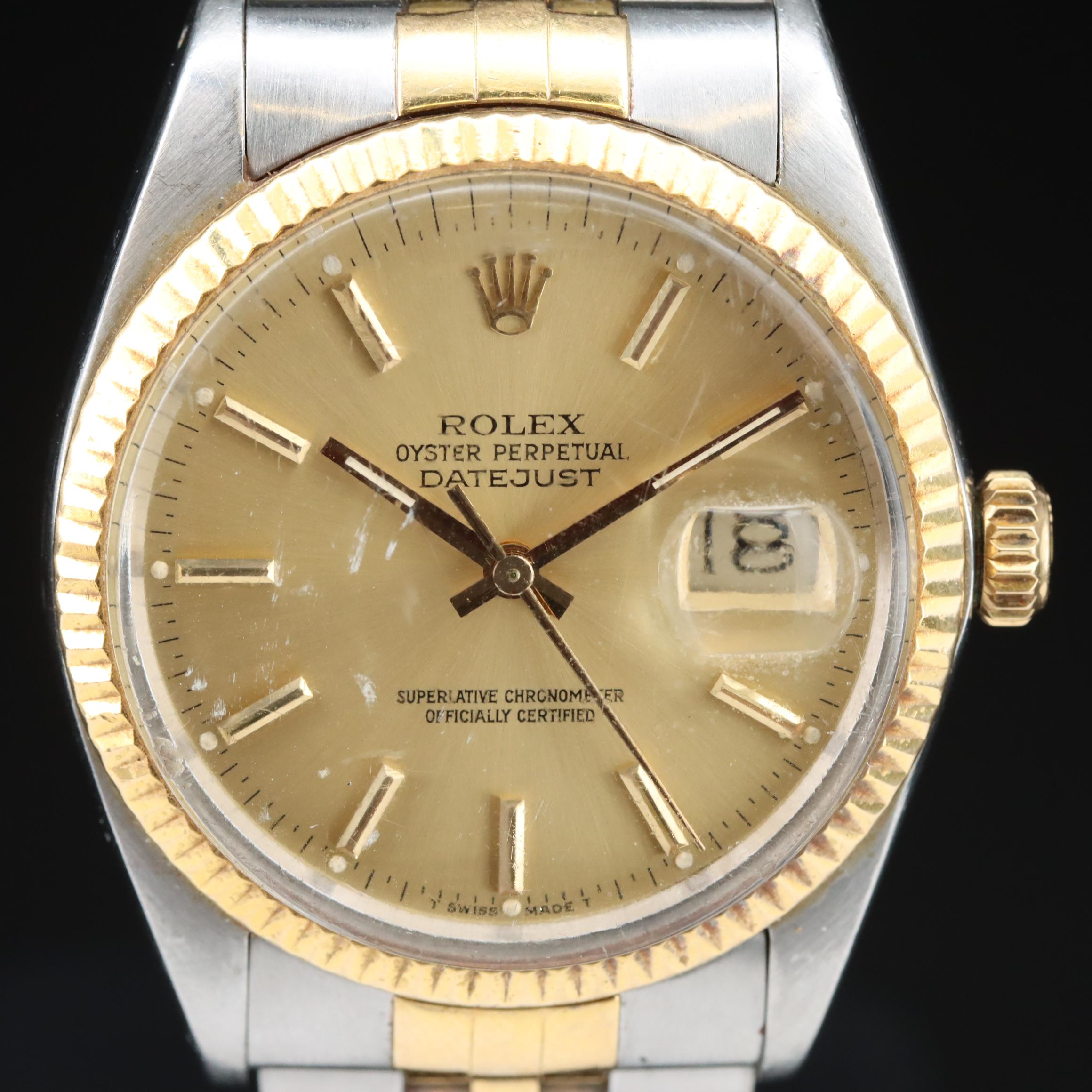 1986 Rolex Datejust 18K and Stainless Steel Watch