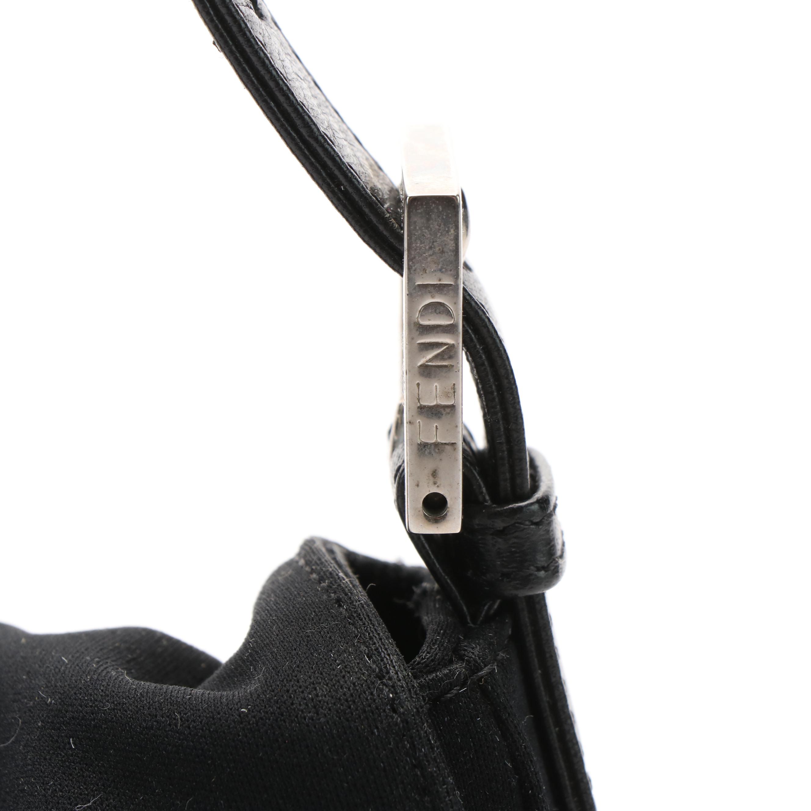 Fendi Baguette Bag in Black Microfiber