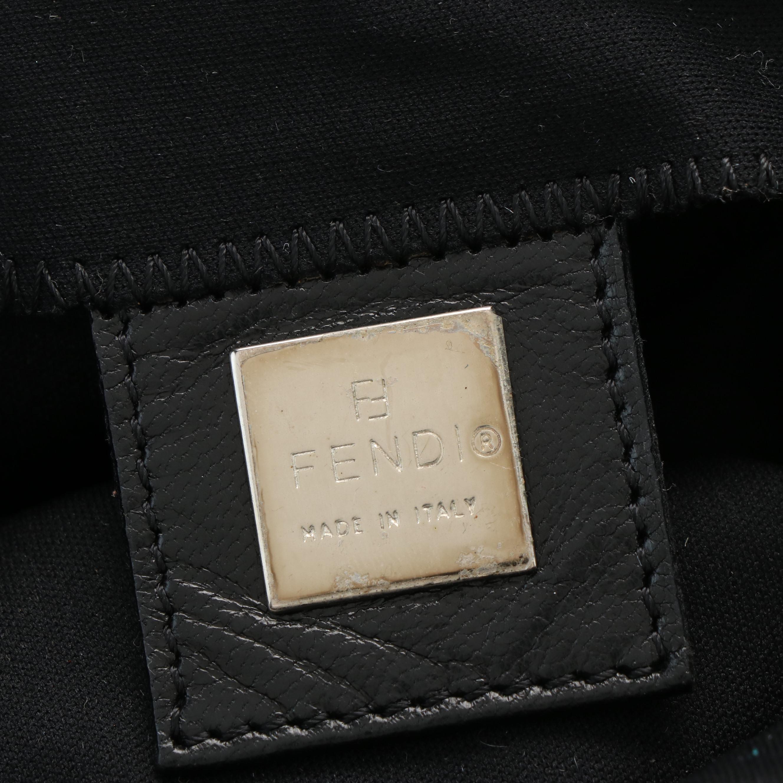 Fendi Baguette Bag in Black Microfiber