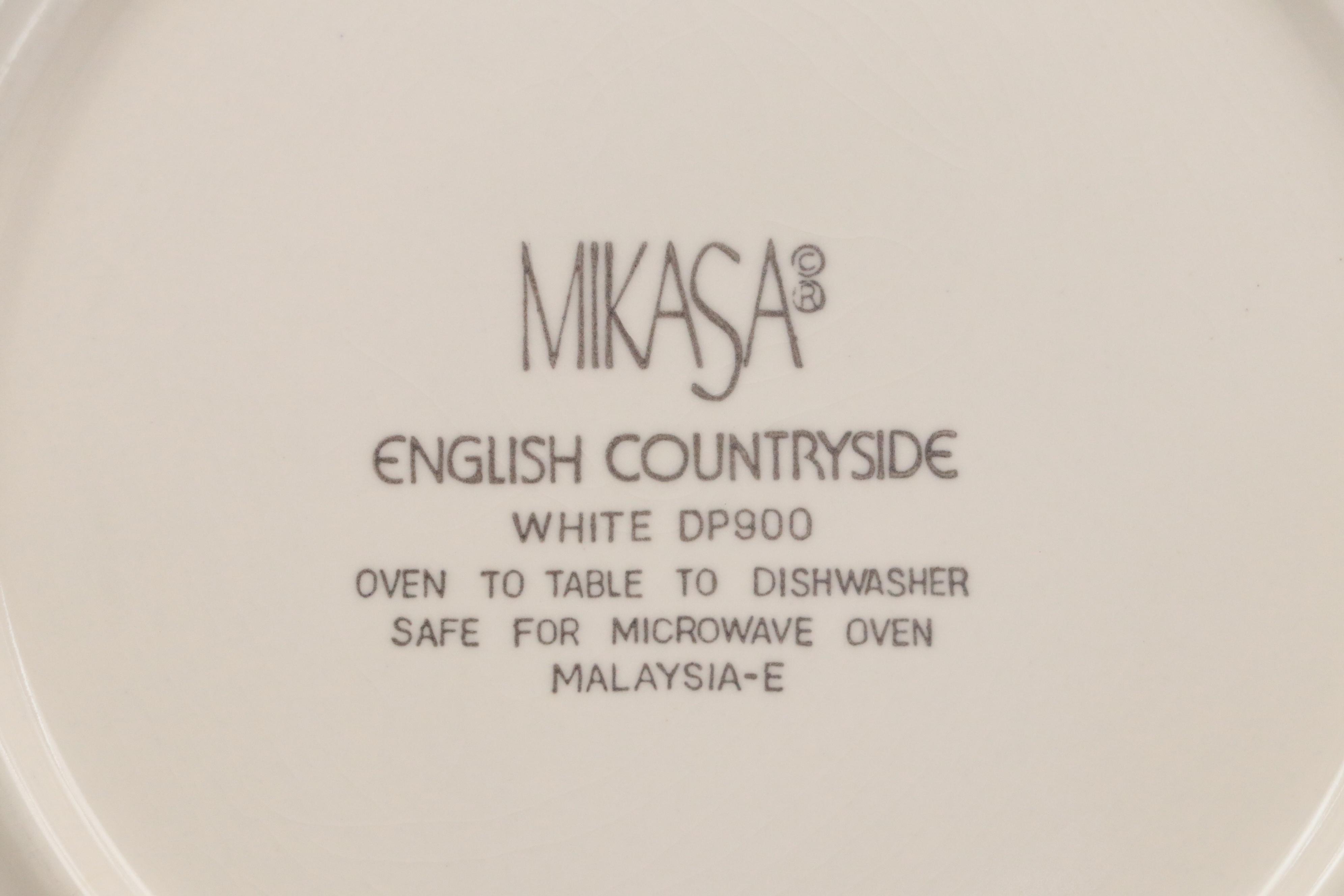 Mikasa "English Countryside" Ceramic Dinnerware, Late 20th C.