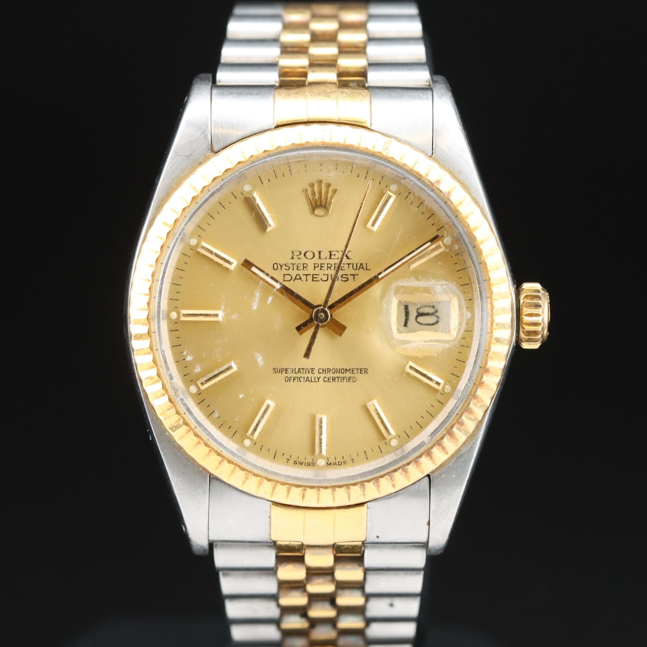 1986 Rolex Datejust 18K and Stainless Steel Watch